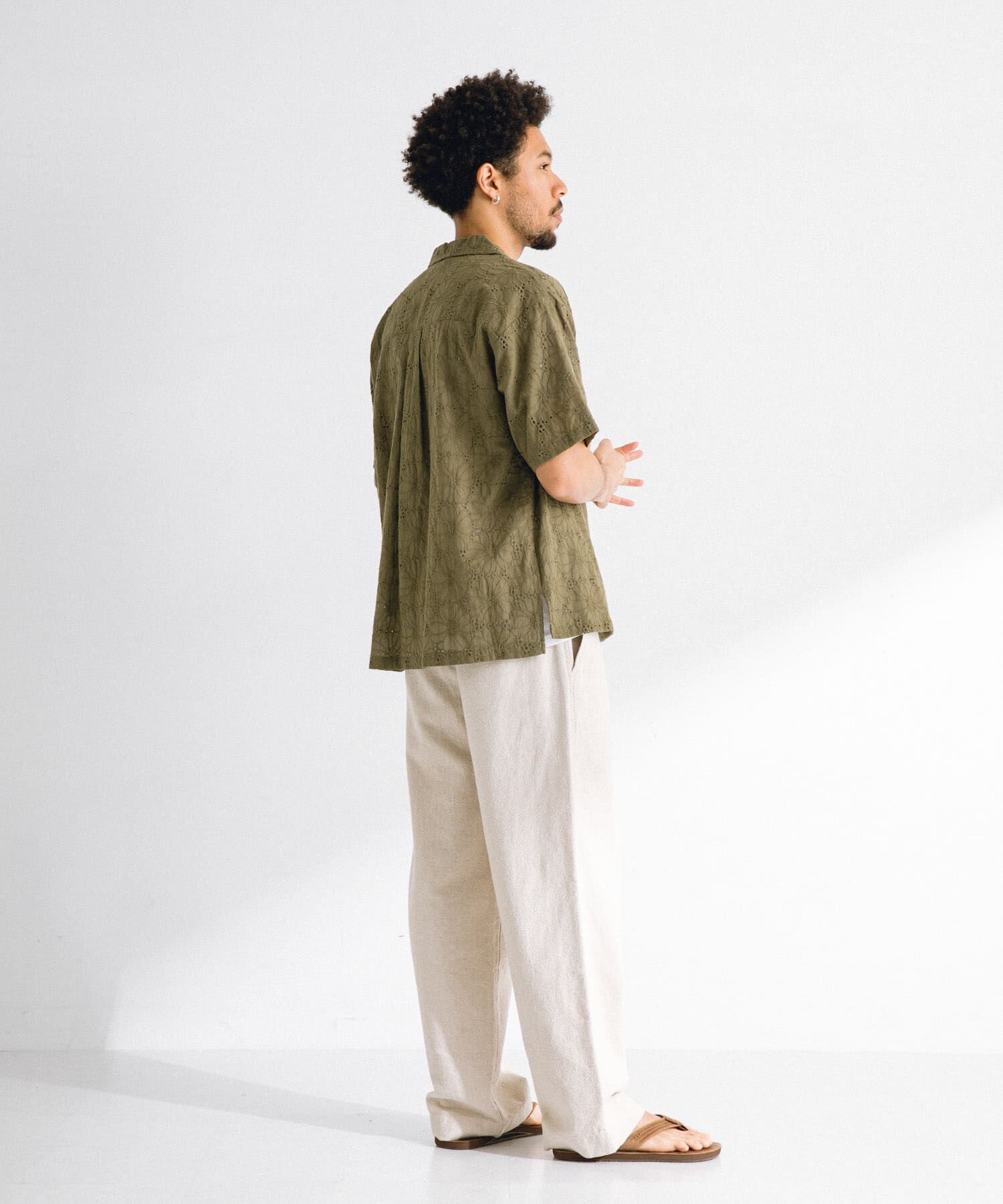 Sonny Label 「レース刺繍ショートスリーブシャツ」|シャツ・ブラウス|