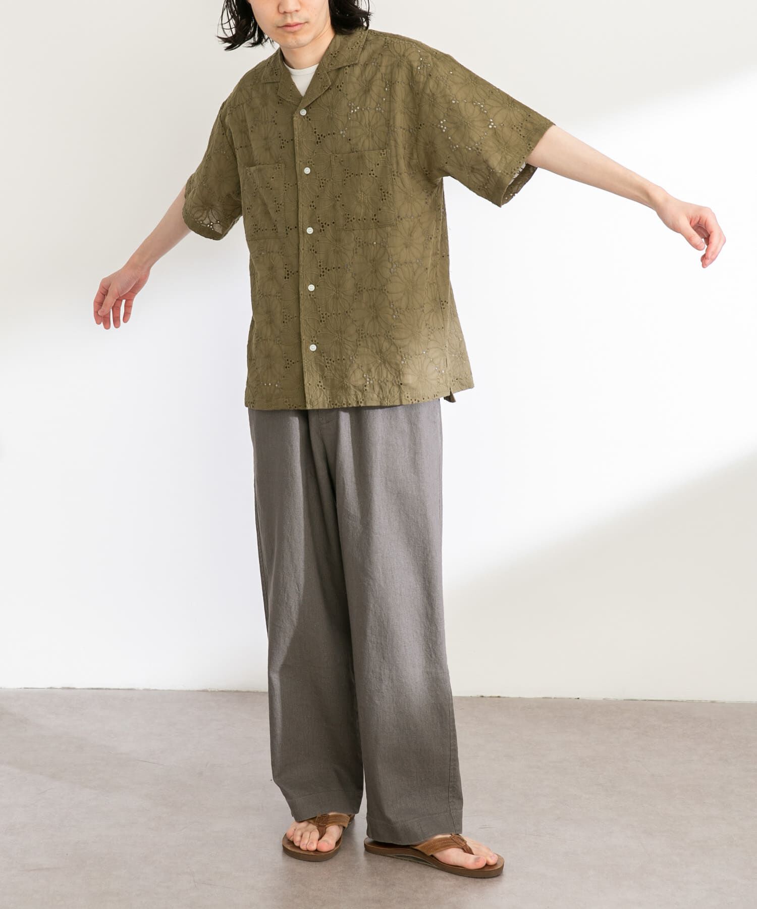 Sonny Label 「レース刺繍ショートスリーブシャツ」|シャツ・ブラウス|