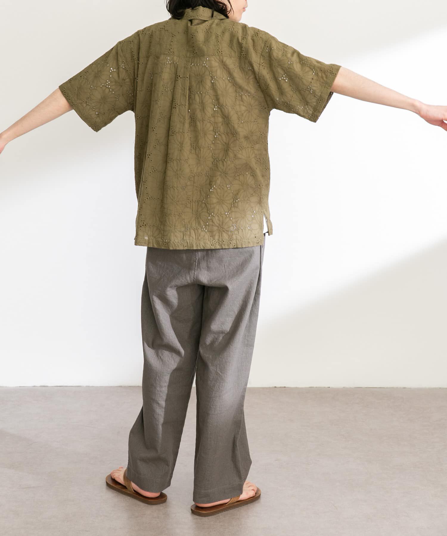 Sonny Label 「レース刺繍ショートスリーブシャツ」|シャツ・ブラウス|