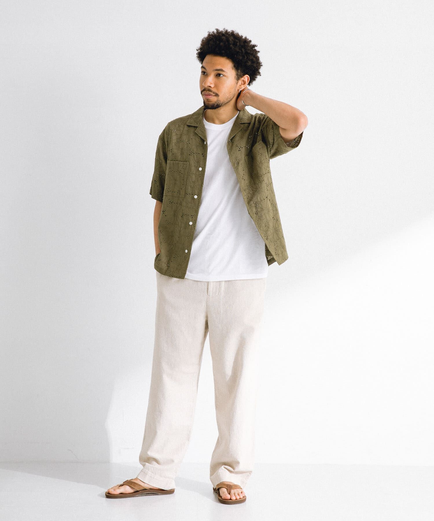 Sonny Label 「レース刺繍ショートスリーブシャツ」|シャツ・ブラウス|