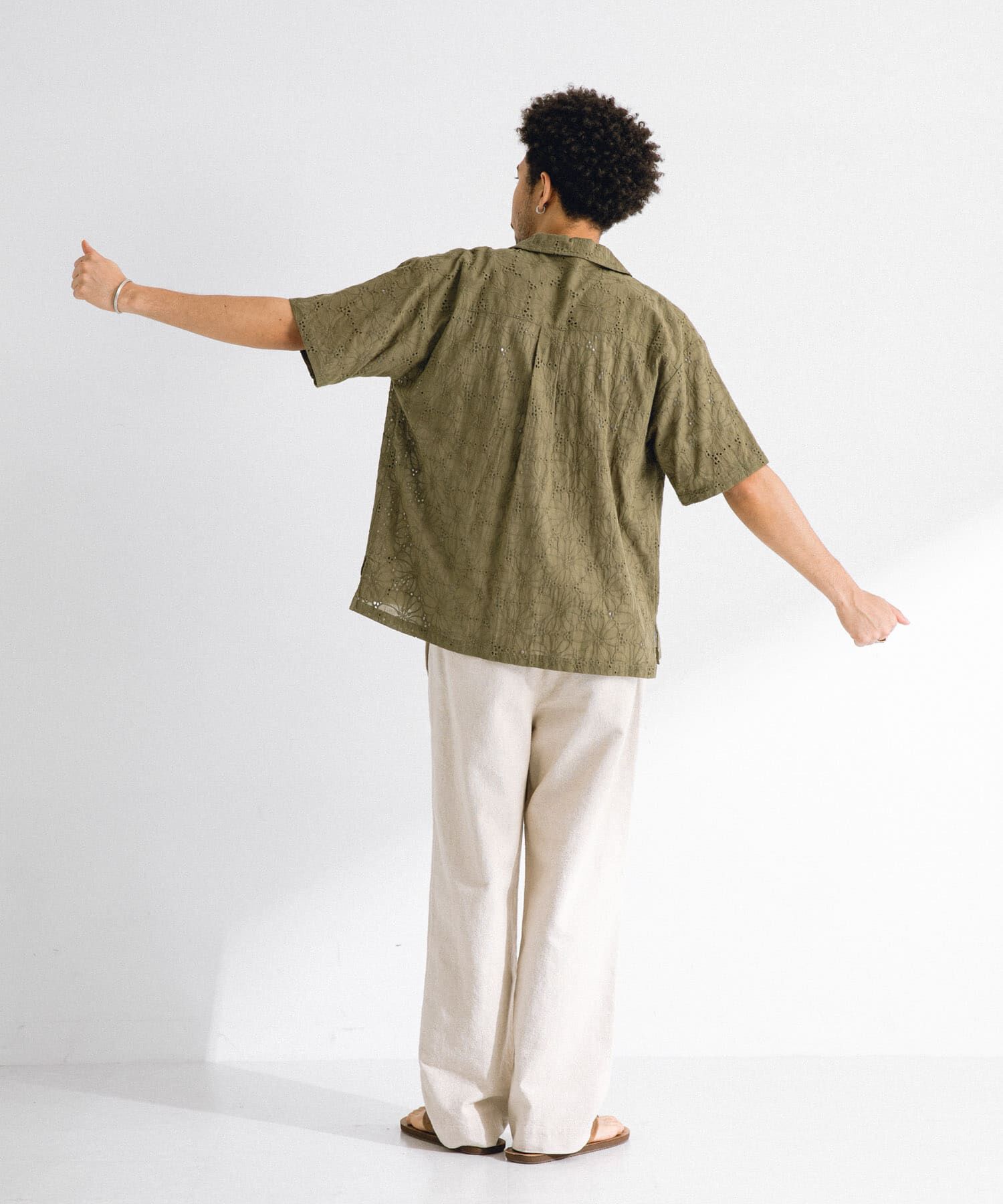 Sonny Label 「レース刺繍ショートスリーブシャツ」|シャツ・ブラウス|