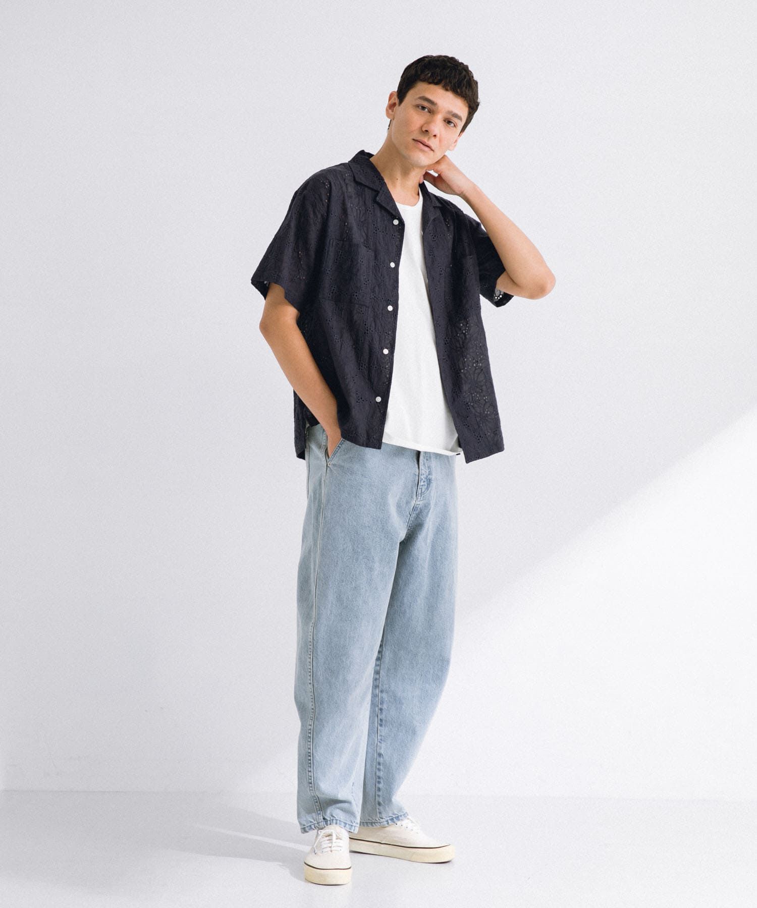 Sonny Label 「レース刺繍ショートスリーブシャツ」|シャツ・ブラウス|