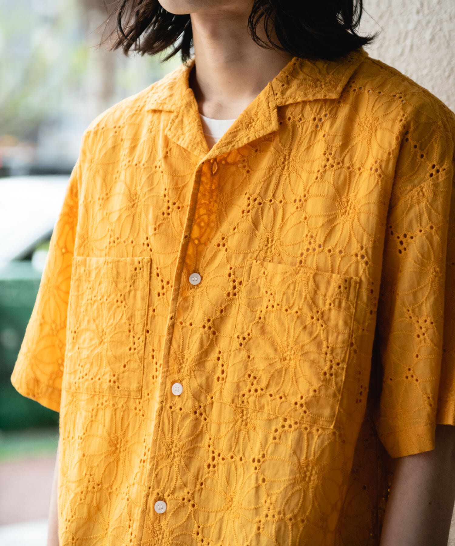 Sonny Label 「レース刺繍ショートスリーブシャツ」|シャツ・ブラウス|