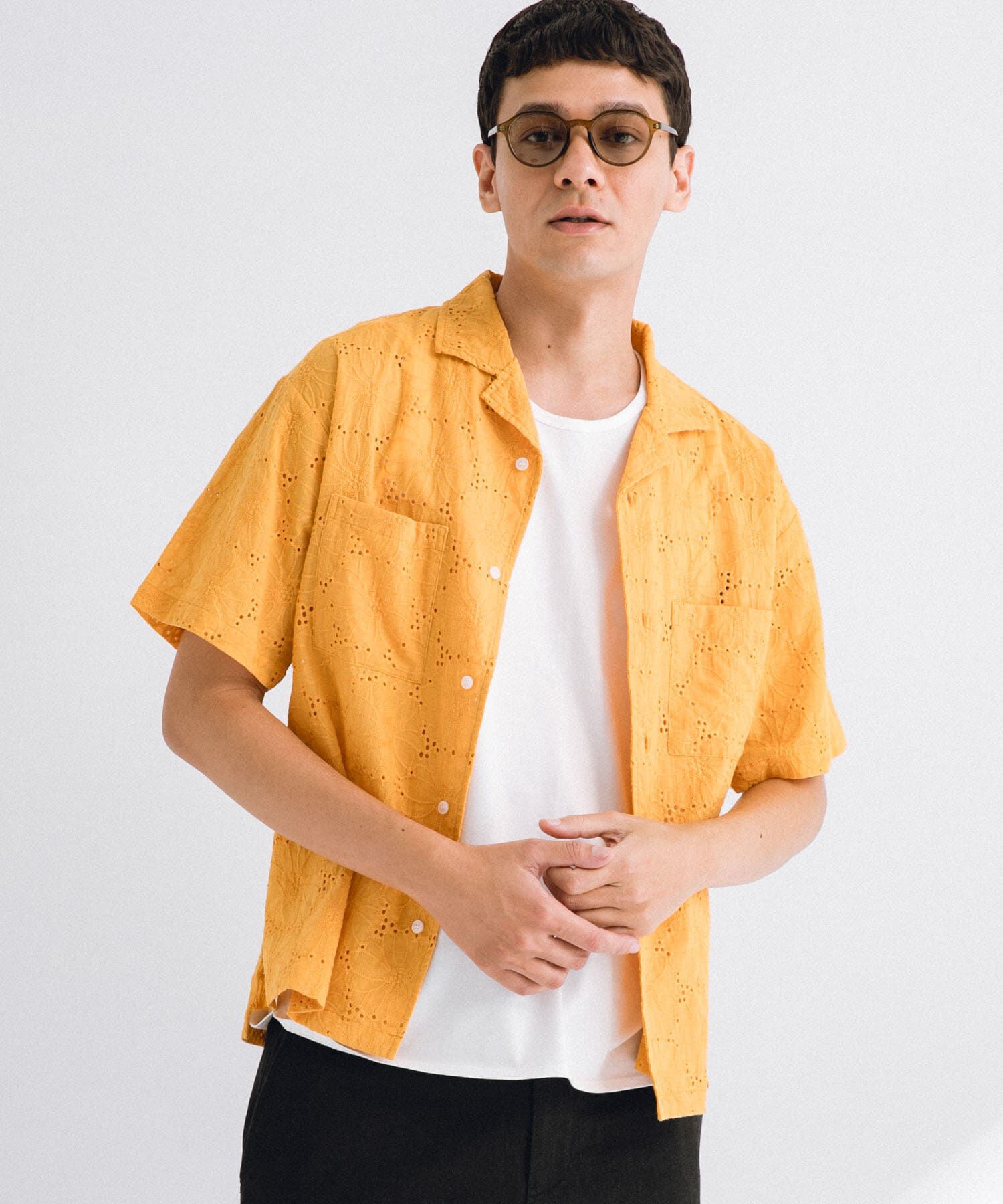 Sonny Label 「レース刺繍ショートスリーブシャツ」|シャツ・ブラウス|