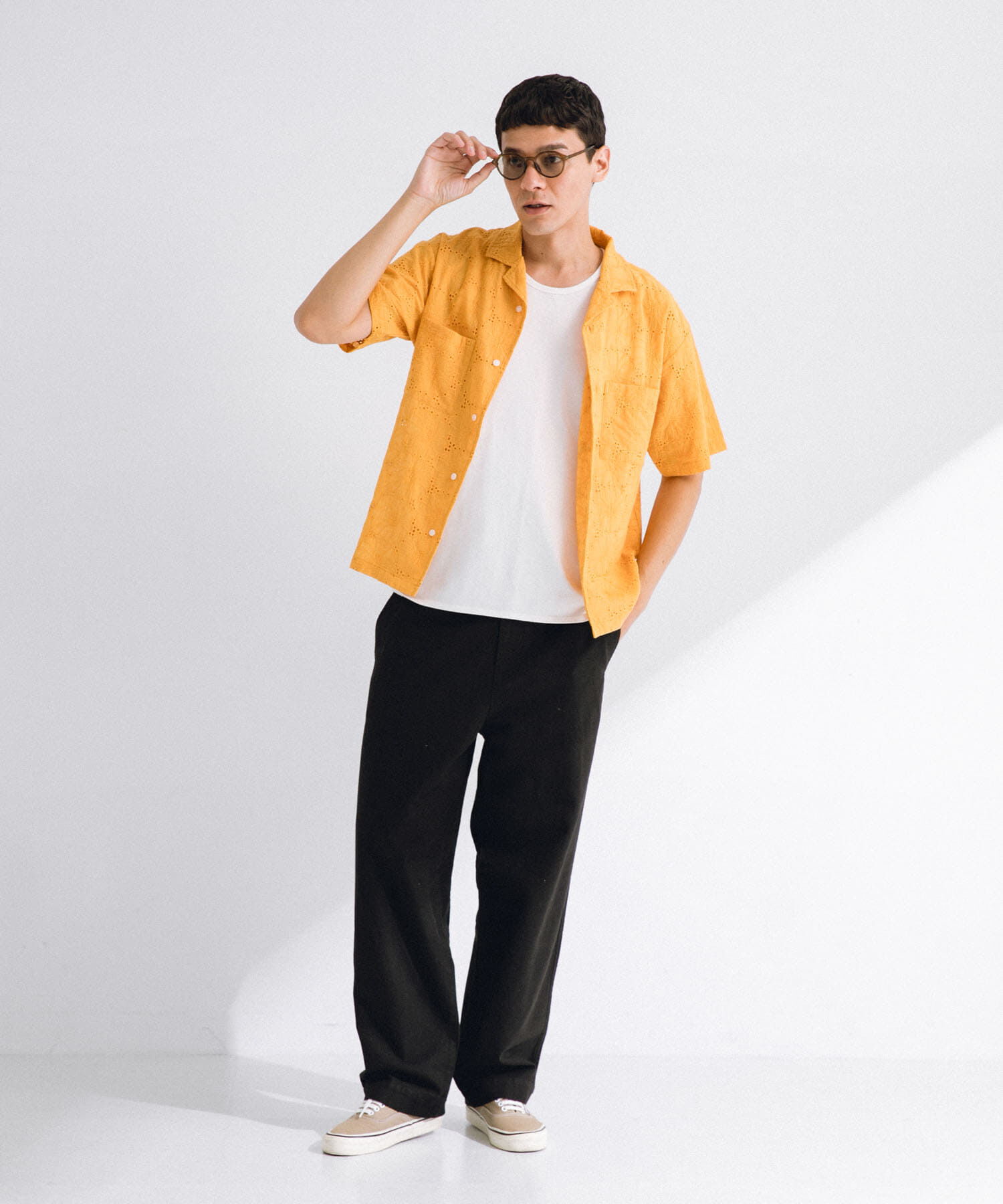 Sonny Label 「レース刺繍ショートスリーブシャツ」|シャツ・ブラウス|