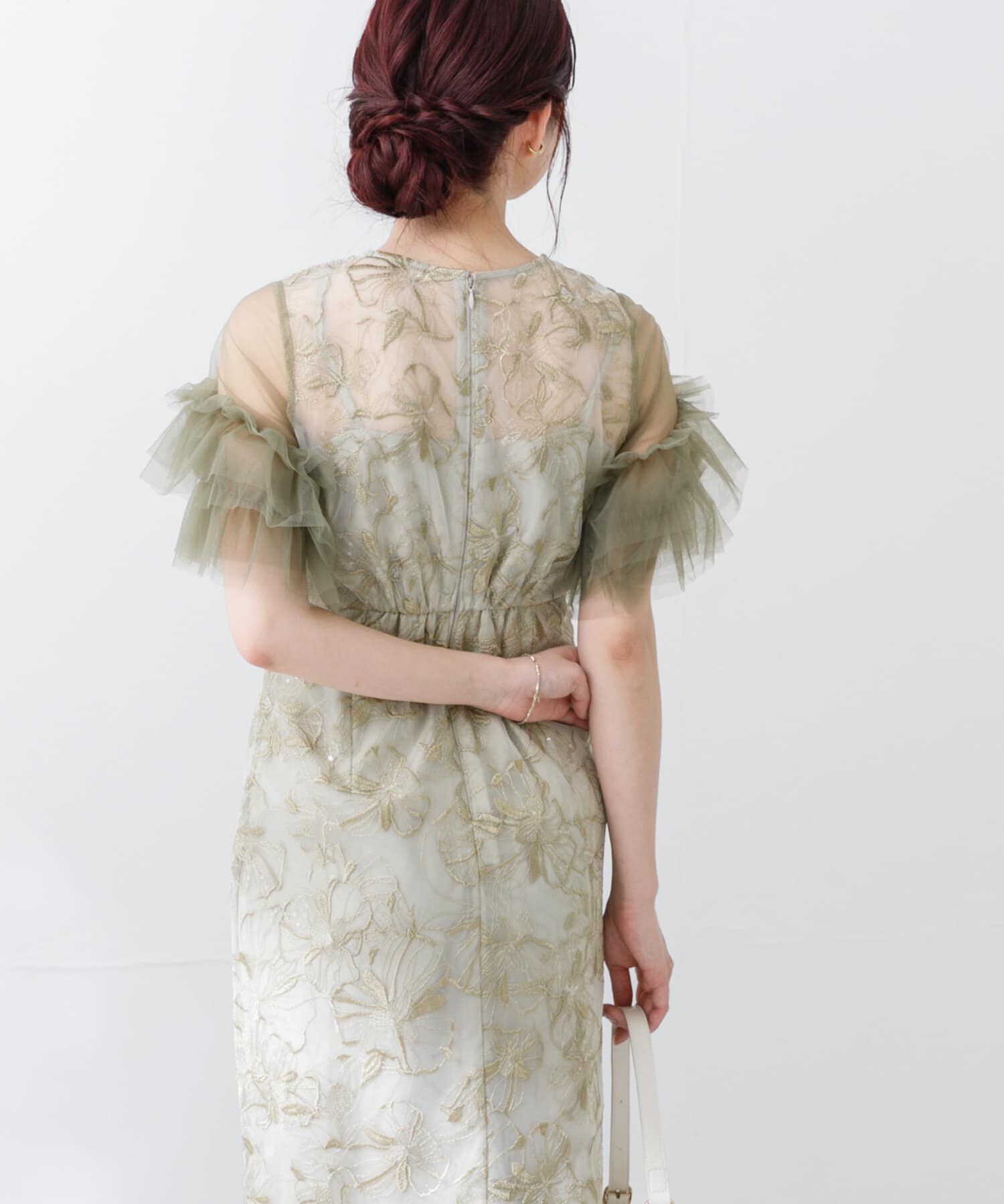 URBAN RESEARCH ROSSO「スパンコールレース刺繍ドレス」|ワンピース|