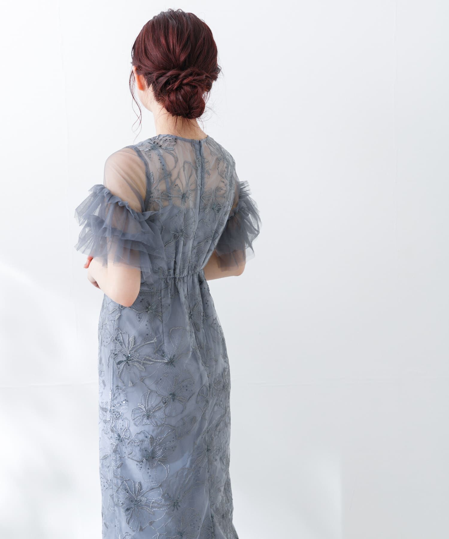 URBAN RESEARCH ROSSO「スパンコールレース刺繍ドレス」|ワンピース|