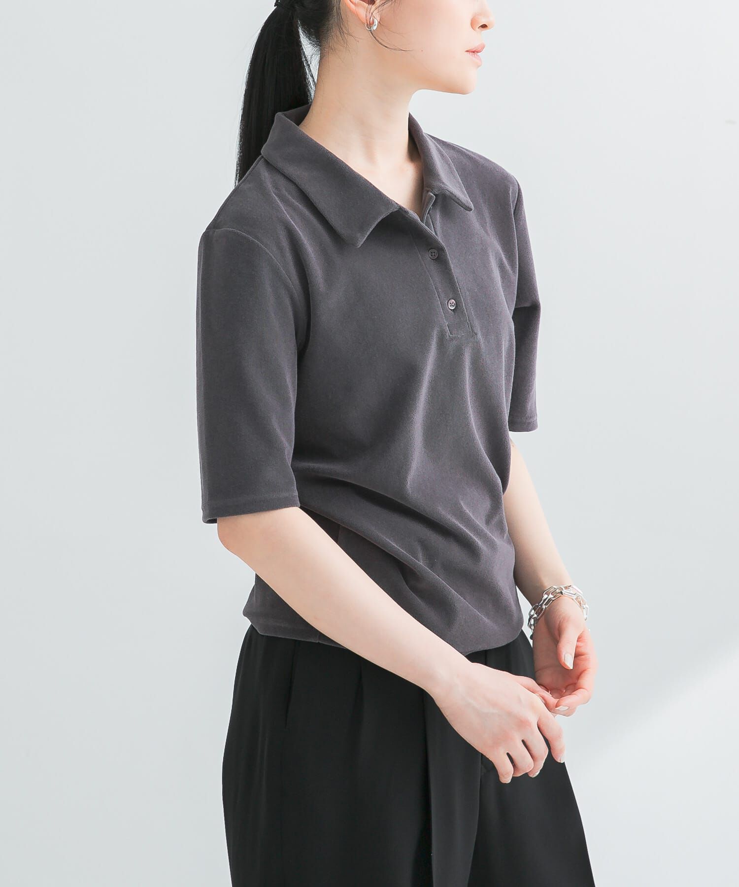 URBAN RESEARCH「パイルポロ衿カットソー」|Tシャツ・カットソー|