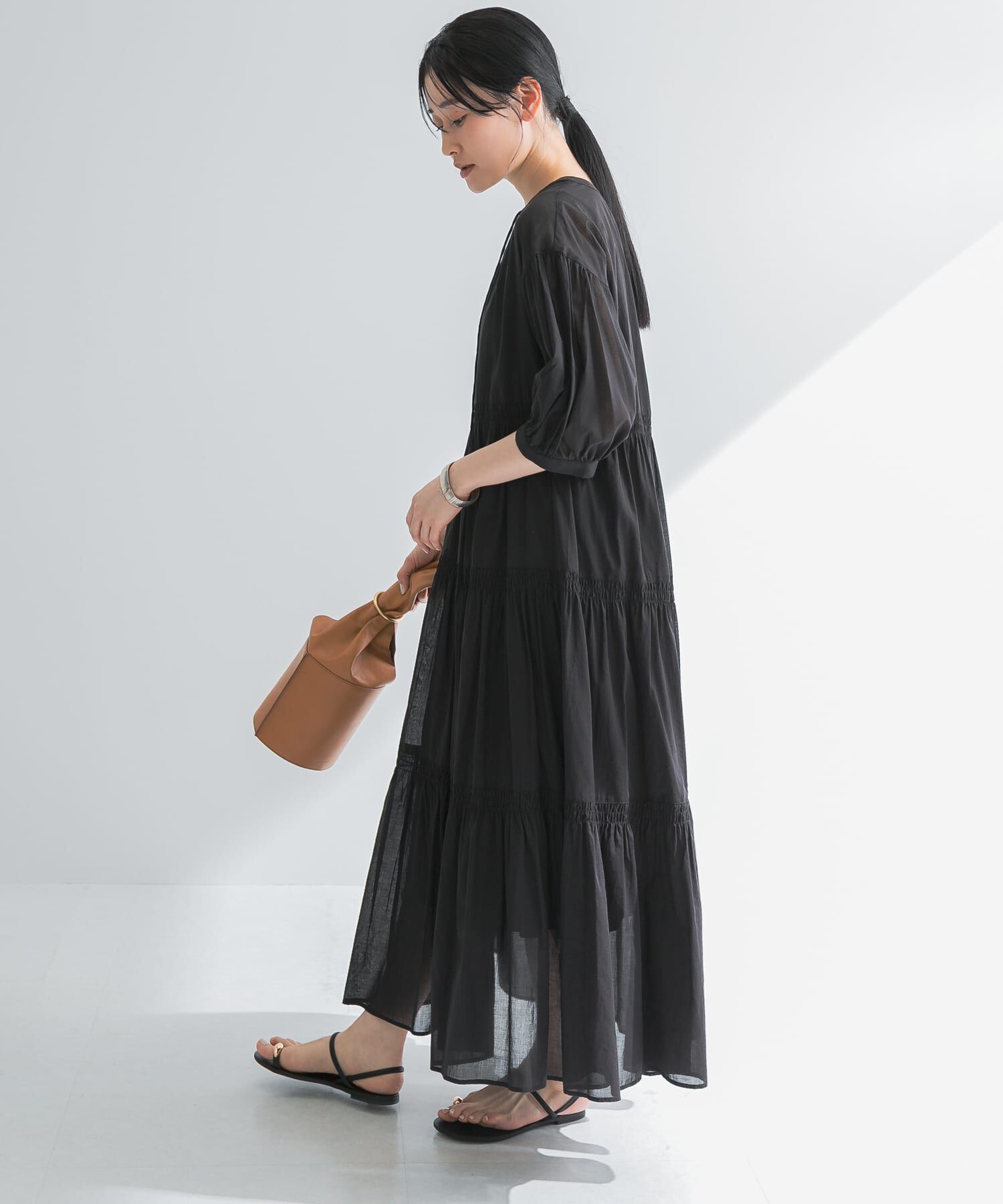 URBAN RESEARCH「コットンボイルティアードワンピース」|ワンピース|