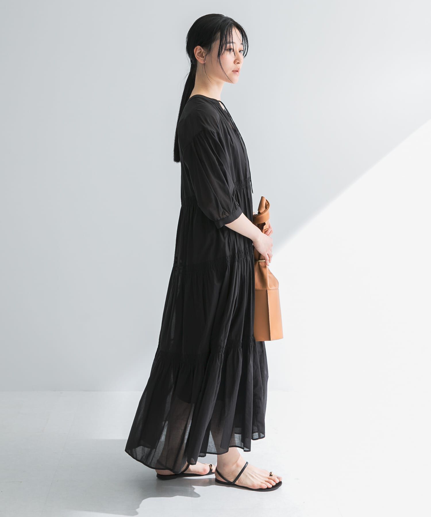 URBAN RESEARCH「コットンボイルティアードワンピース」|ワンピース|