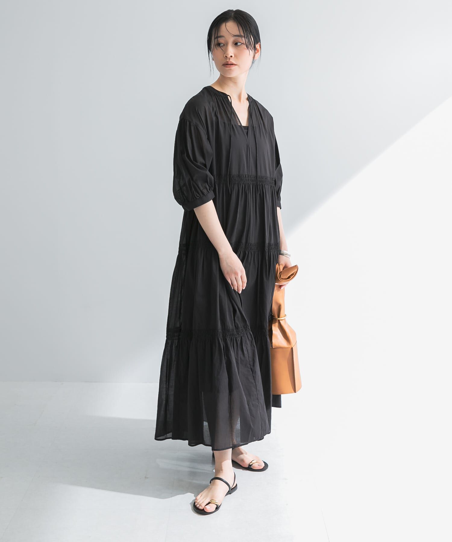 URBAN RESEARCH「コットンボイルティアードワンピース」|ワンピース|