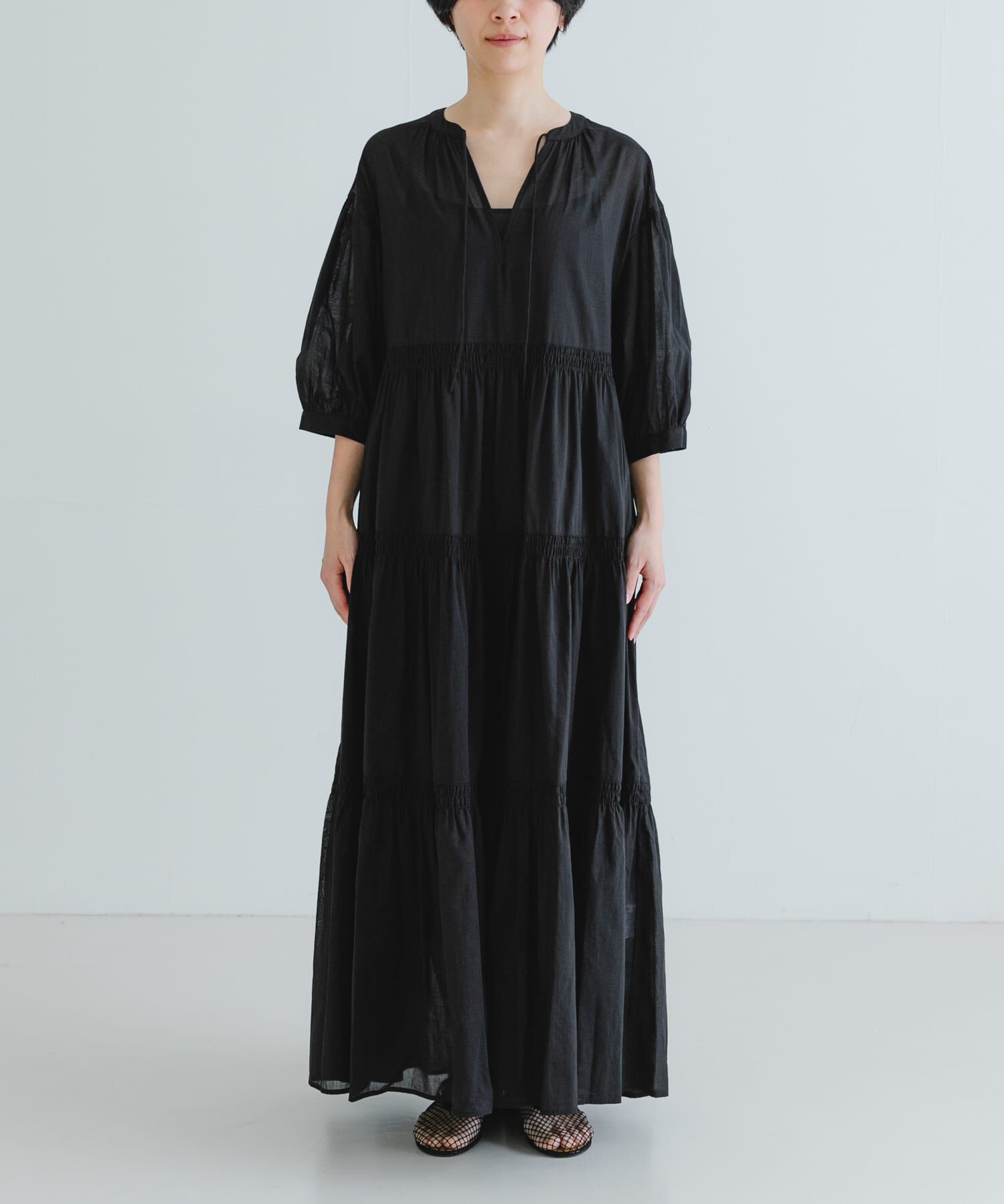 URBAN RESEARCH「コットンボイルティアードワンピース」|ワンピース|