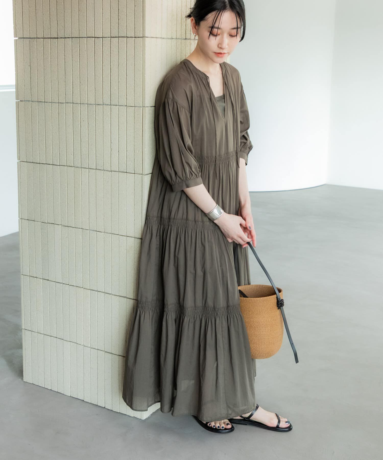 URBAN RESEARCH「コットンボイルティアードワンピース」|ワンピース|