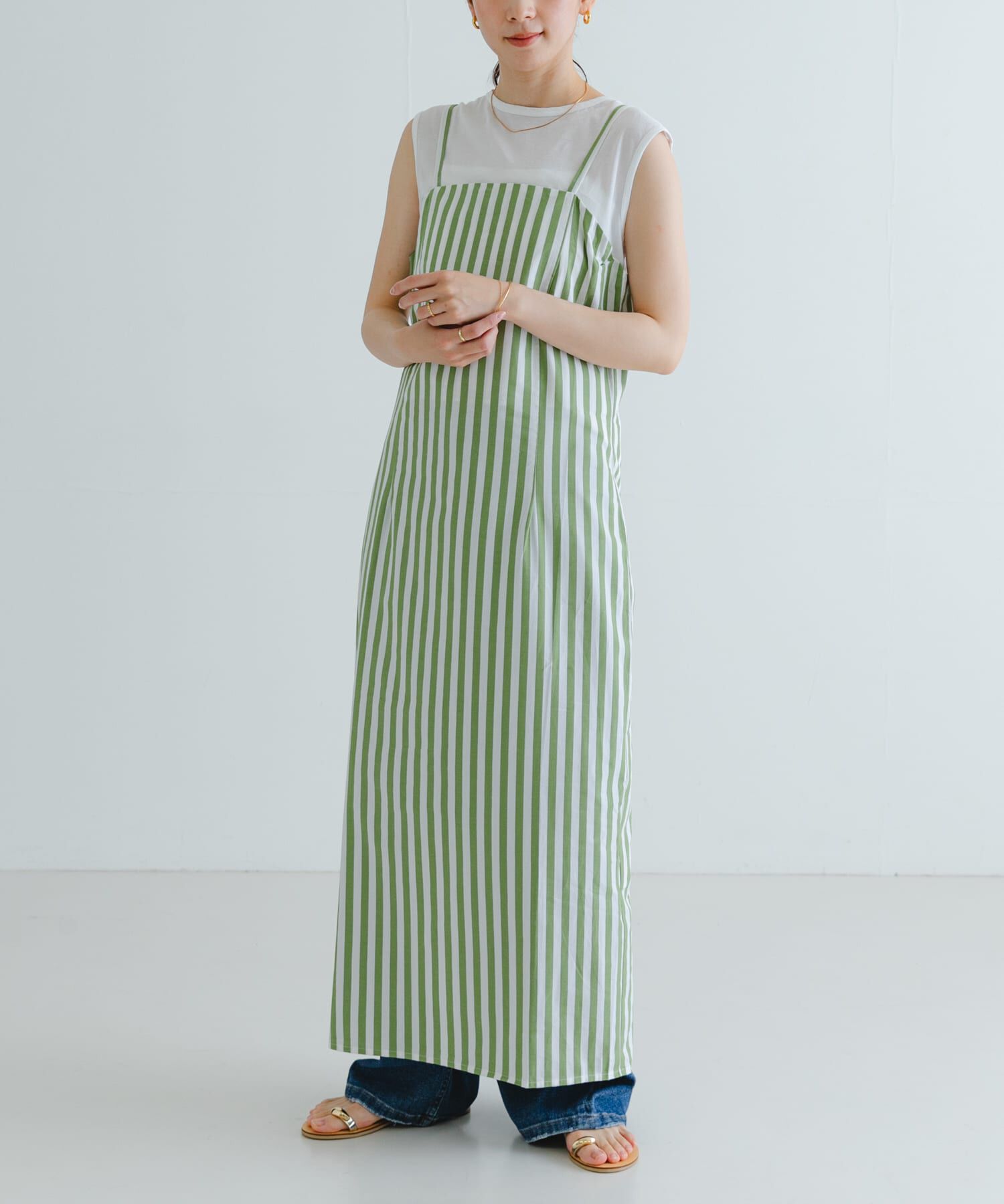 URBAN RESEARCH「RITA ROW　VIRIDIAN DRESS」|ワンピース|ストライプ
