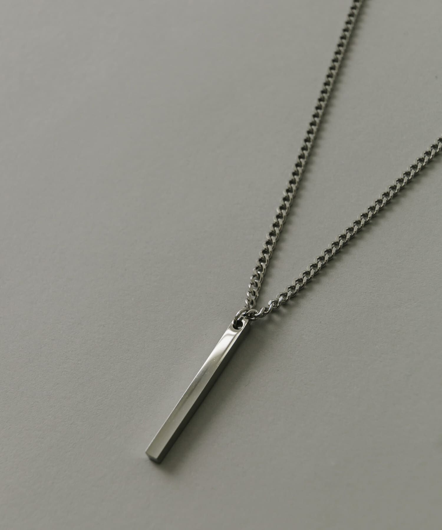 SMELLY「ステンレススクエアバーチェーンネックレス」|ネックレス|