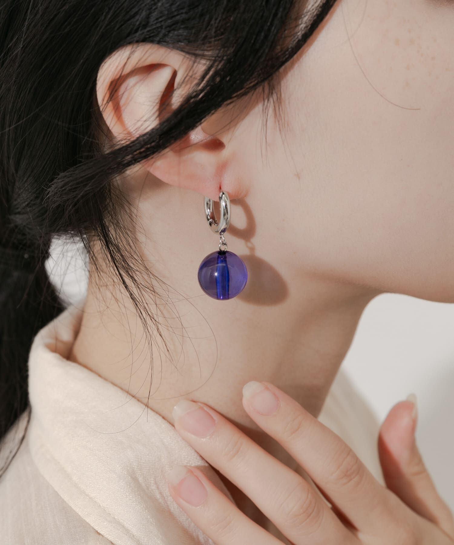 SMELLY「カラーボールフープピアス」|ピアス|