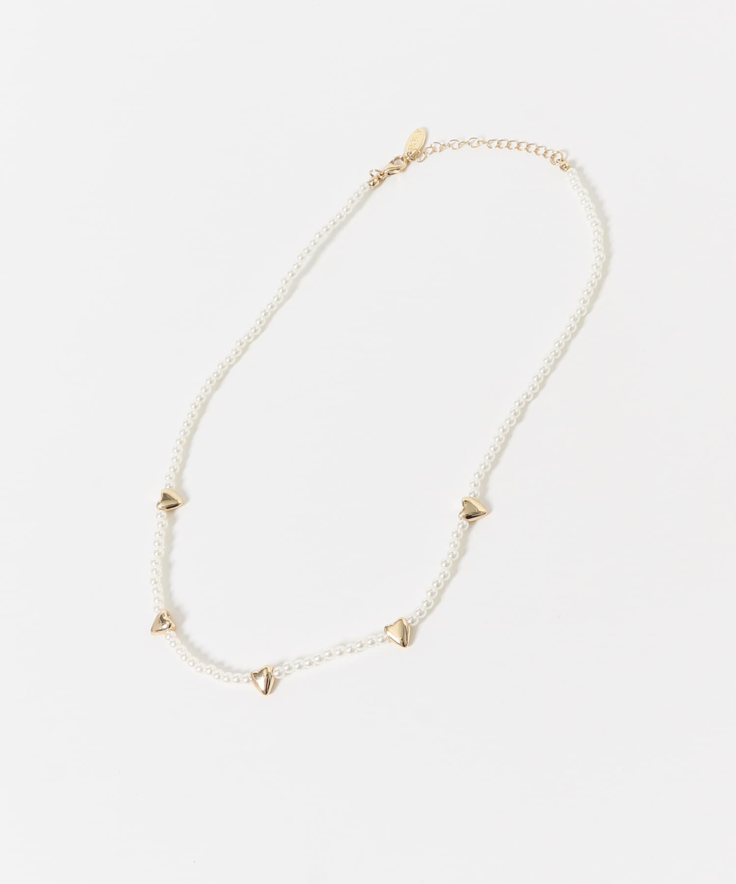 SMELLY「ハートモチーフパールネックレス」|ネックレス|