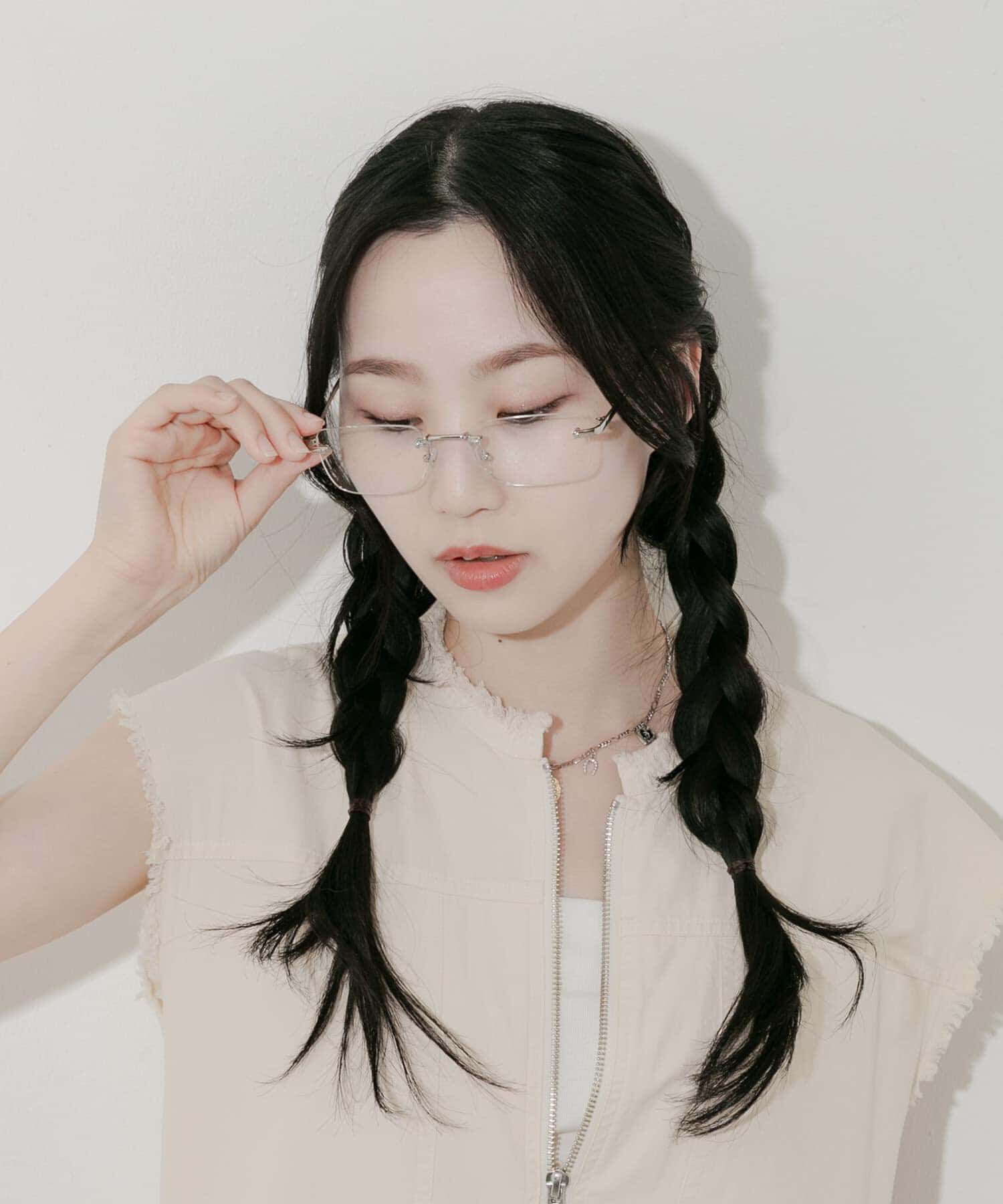 SMELLY「リムレススクエアダテメガネ」|メガネ|