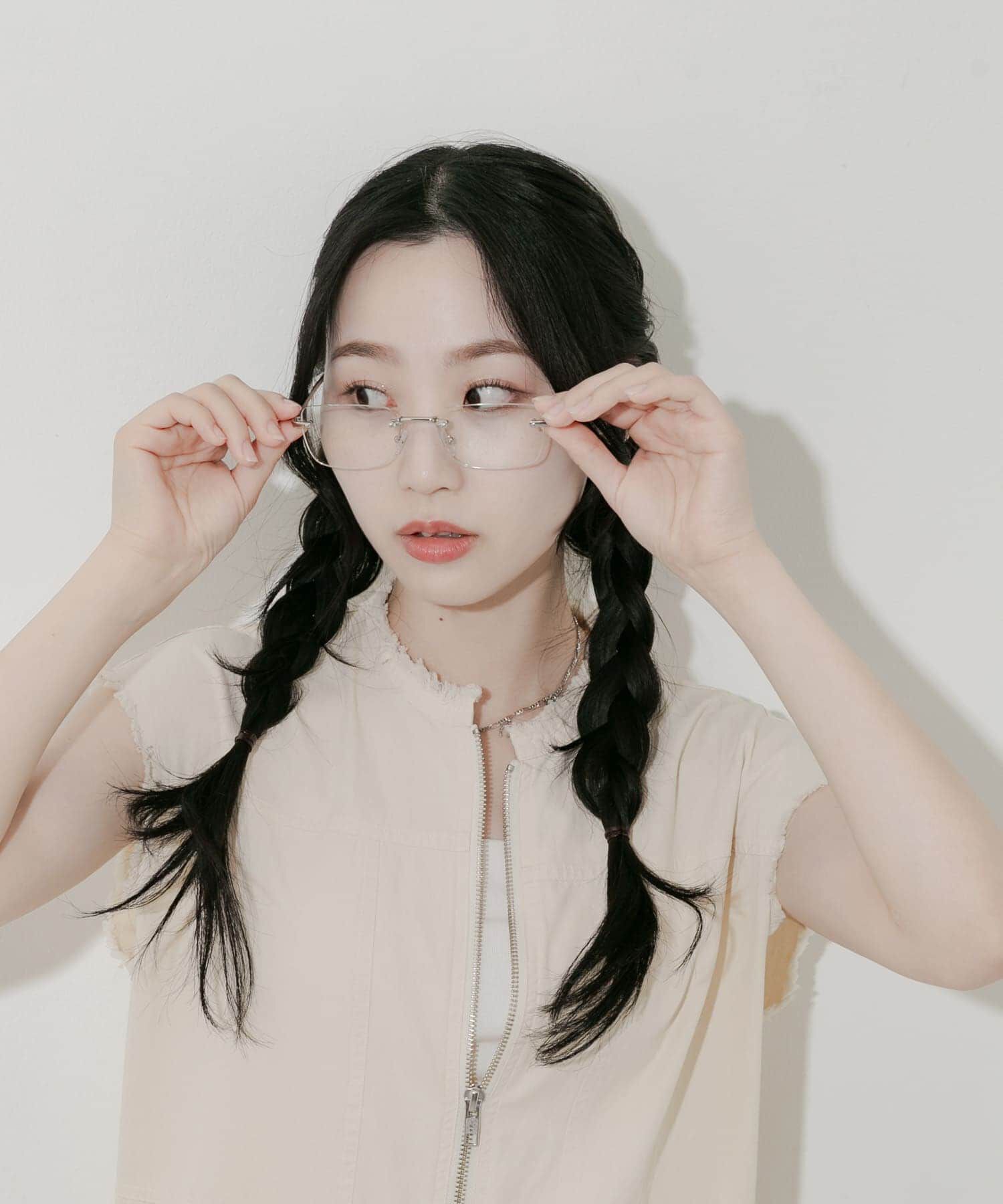 SMELLY「リムレススクエアダテメガネ」|メガネ|