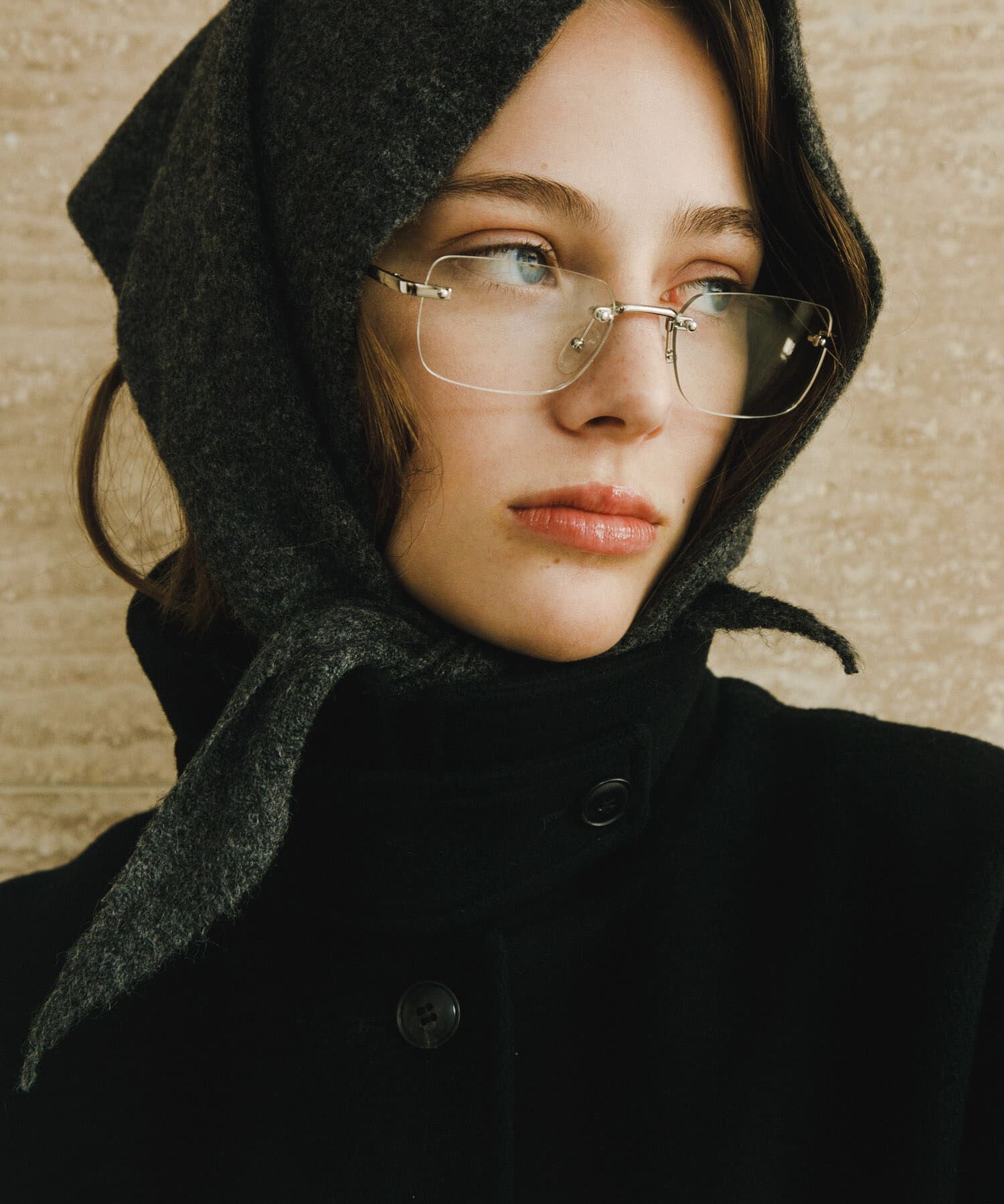 SMELLY「リムレススクエアダテメガネ」|メガネ|