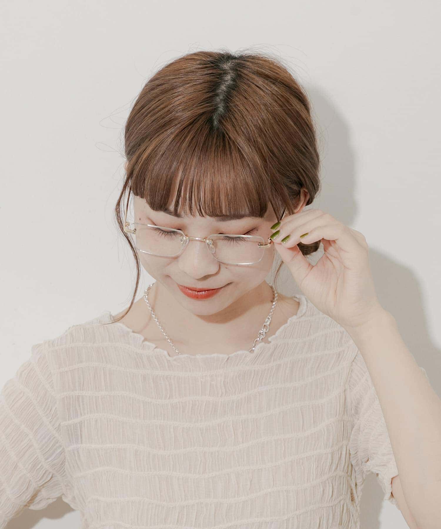 SMELLY「リムレススクエアダテメガネ」|メガネ|