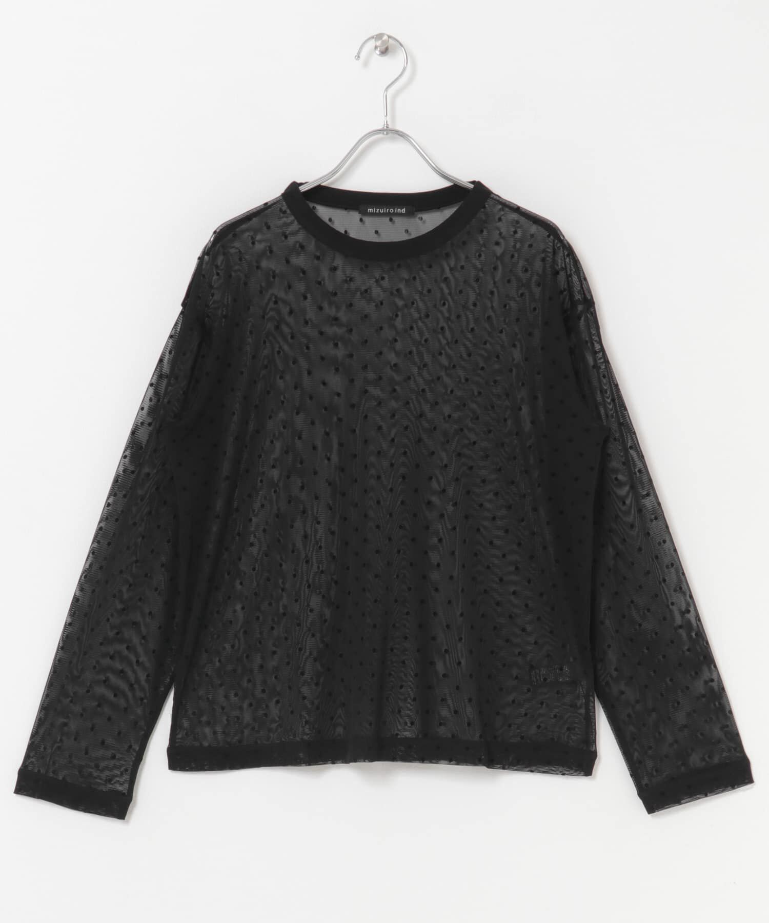 URBAN RESEARCH DOORS「mizuiro ind　mesh dots crew neck pullover」|Tシャツ・カットソー|