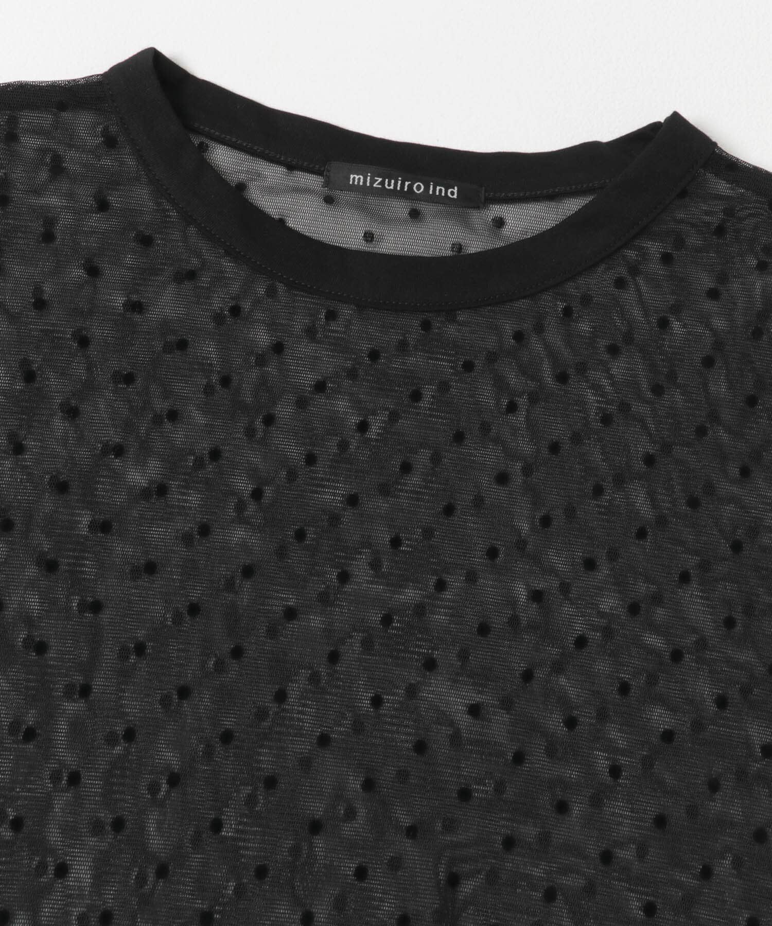 URBAN RESEARCH DOORS「mizuiro ind　mesh dots crew neck pullover」|Tシャツ・カットソー|