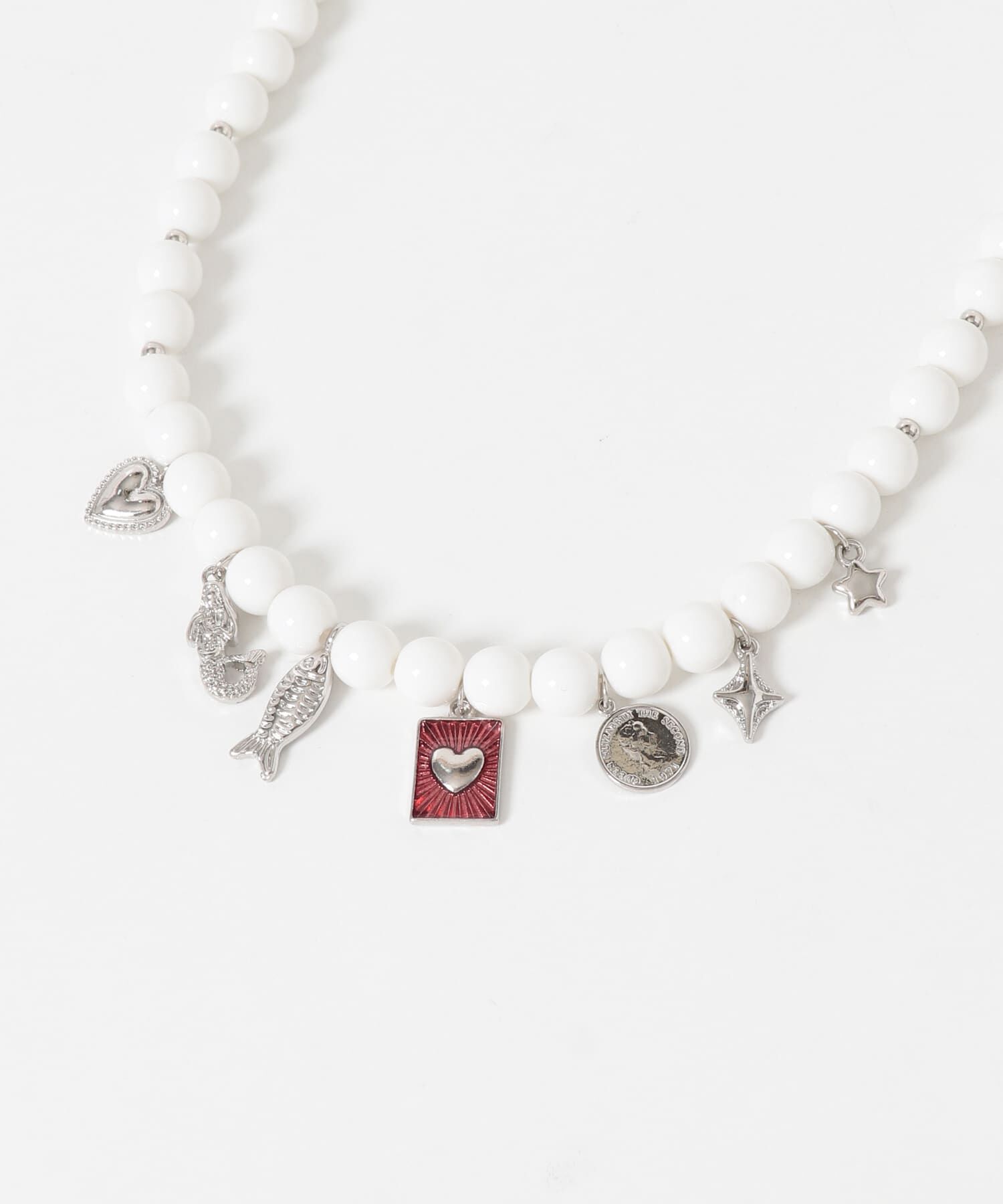 SMELLY「ミックスチャームビーズマンテルネックレス」|ネックレス|