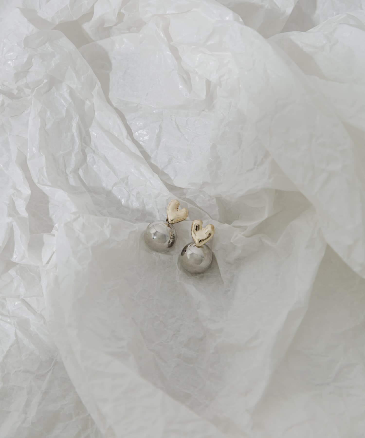 SMELLY「メタルハートコンビピアス」|ピアス|