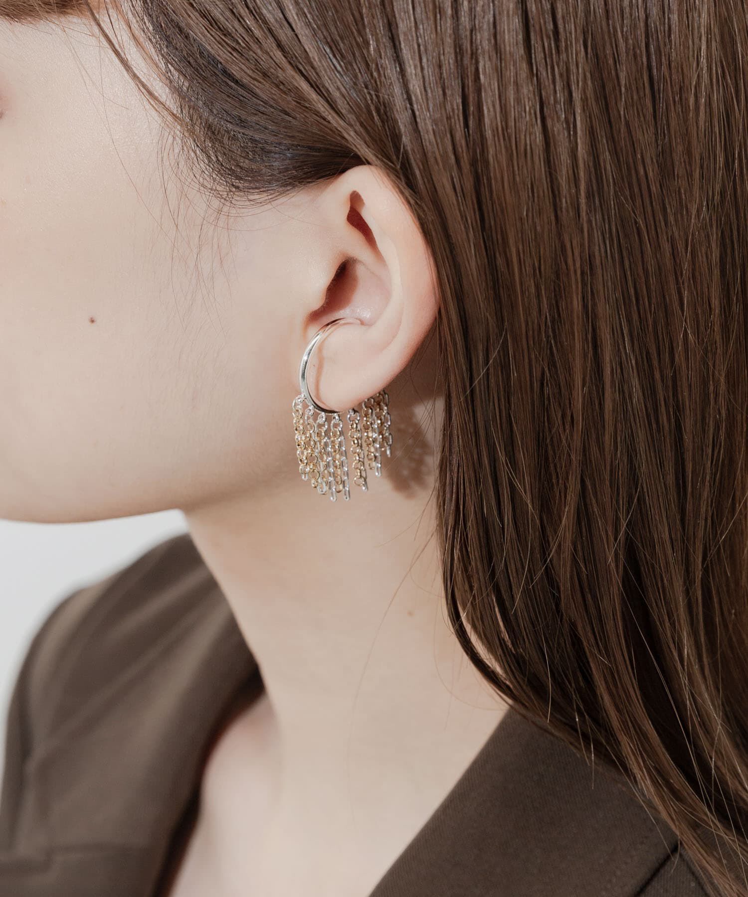 SMELLY「チェーン2WAYイヤカフ」|イヤリング|