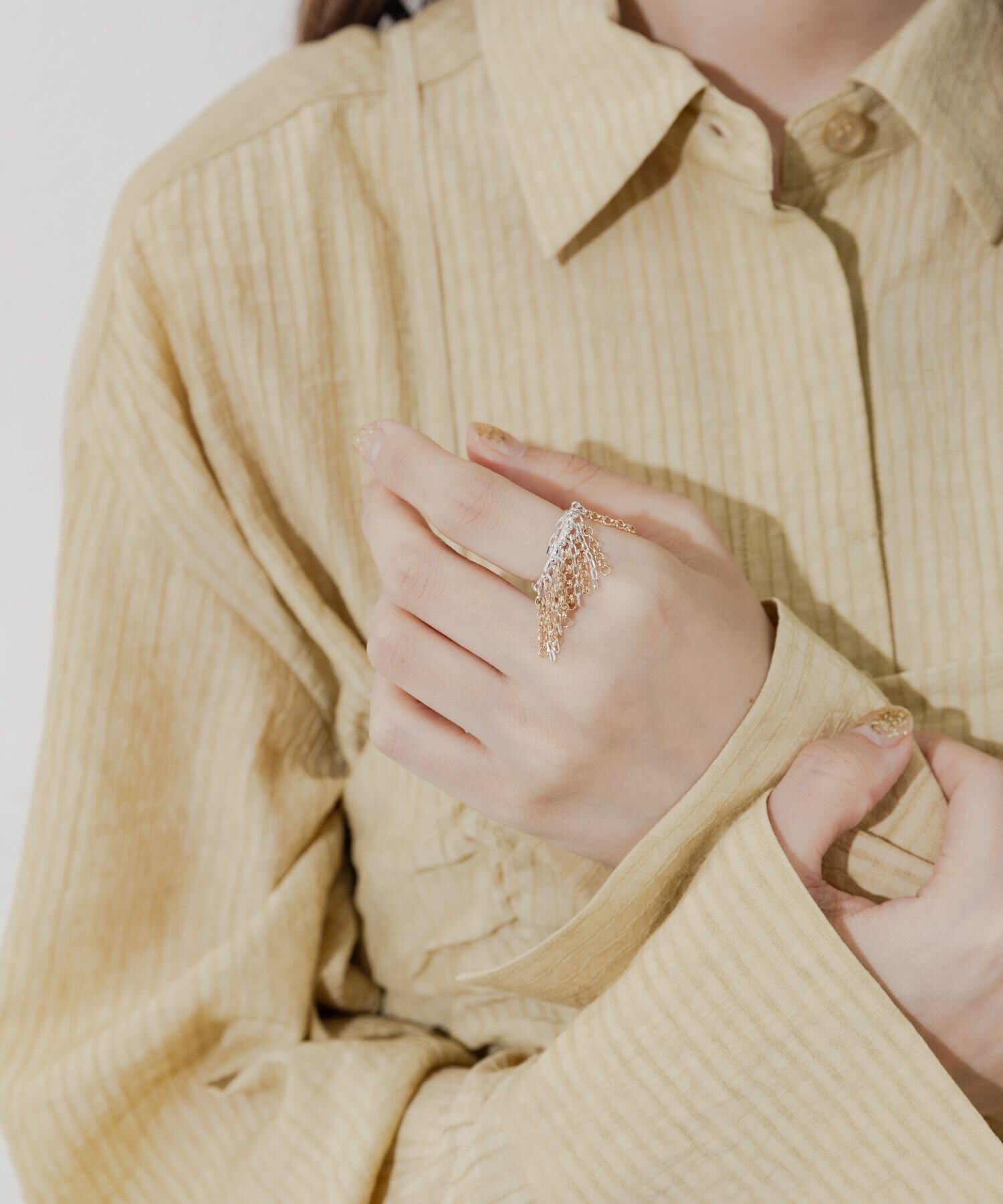 SMELLY「チェーン2WAYイヤカフ」|イヤリング|