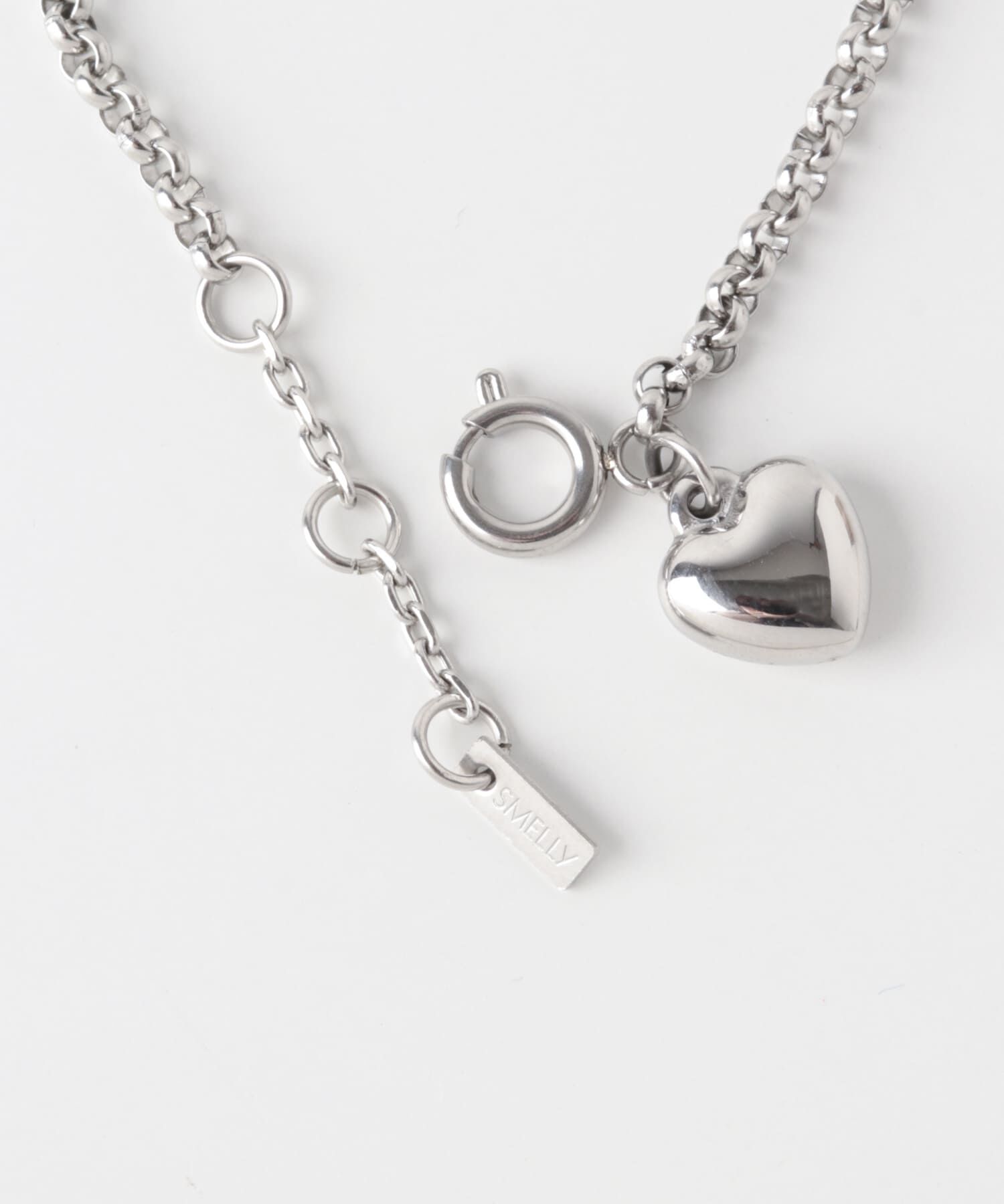 SMELLY「ステンレスハートチャームブレスレット」|ブレスレット・バングル|