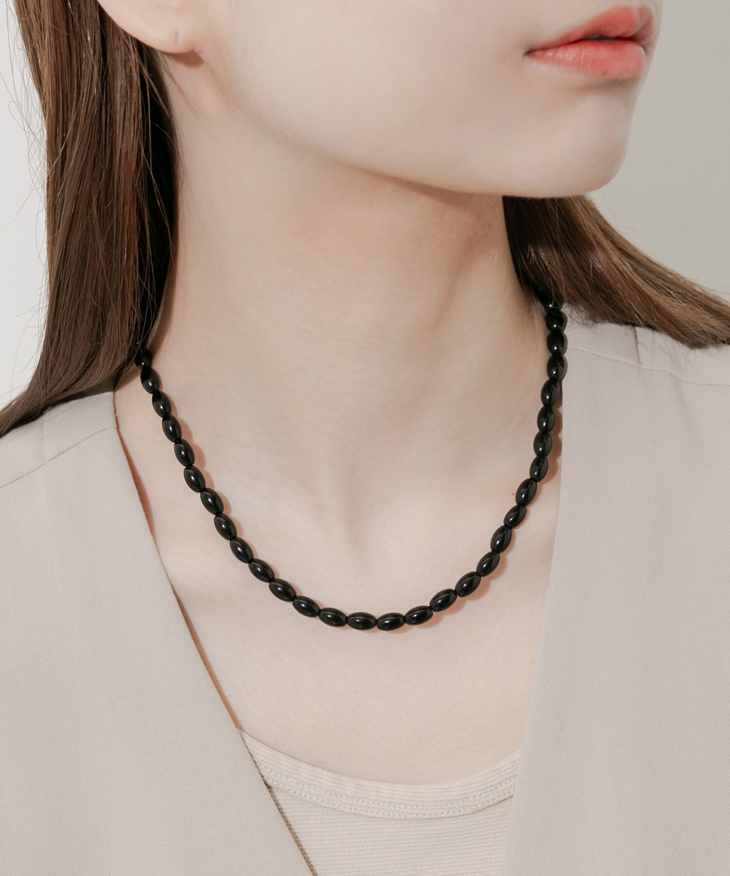 SMELLY「オーバルビーズネックレス」|ネックレス|