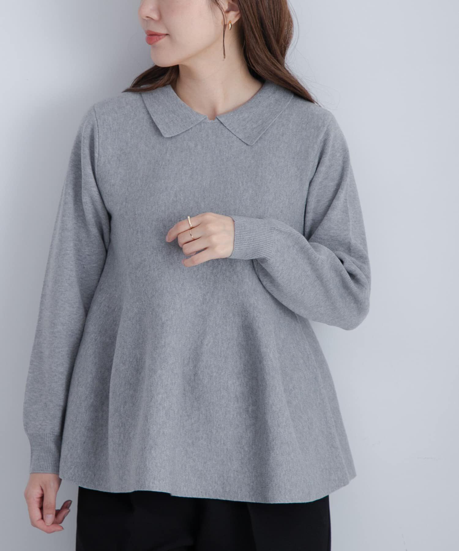 WEB限定』襟付きペプラムニットプルオーバー（Sonny Label ）｜ルミネ