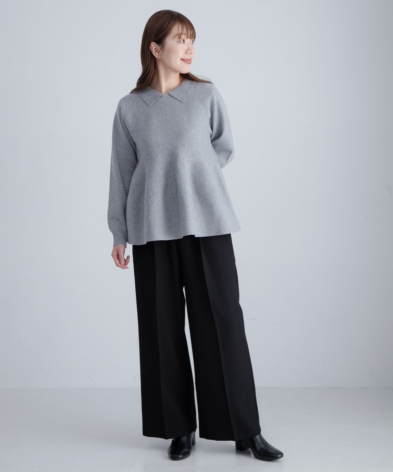 WEB限定』襟付きペプラムニットプルオーバー（Sonny Label ）｜ルミネ