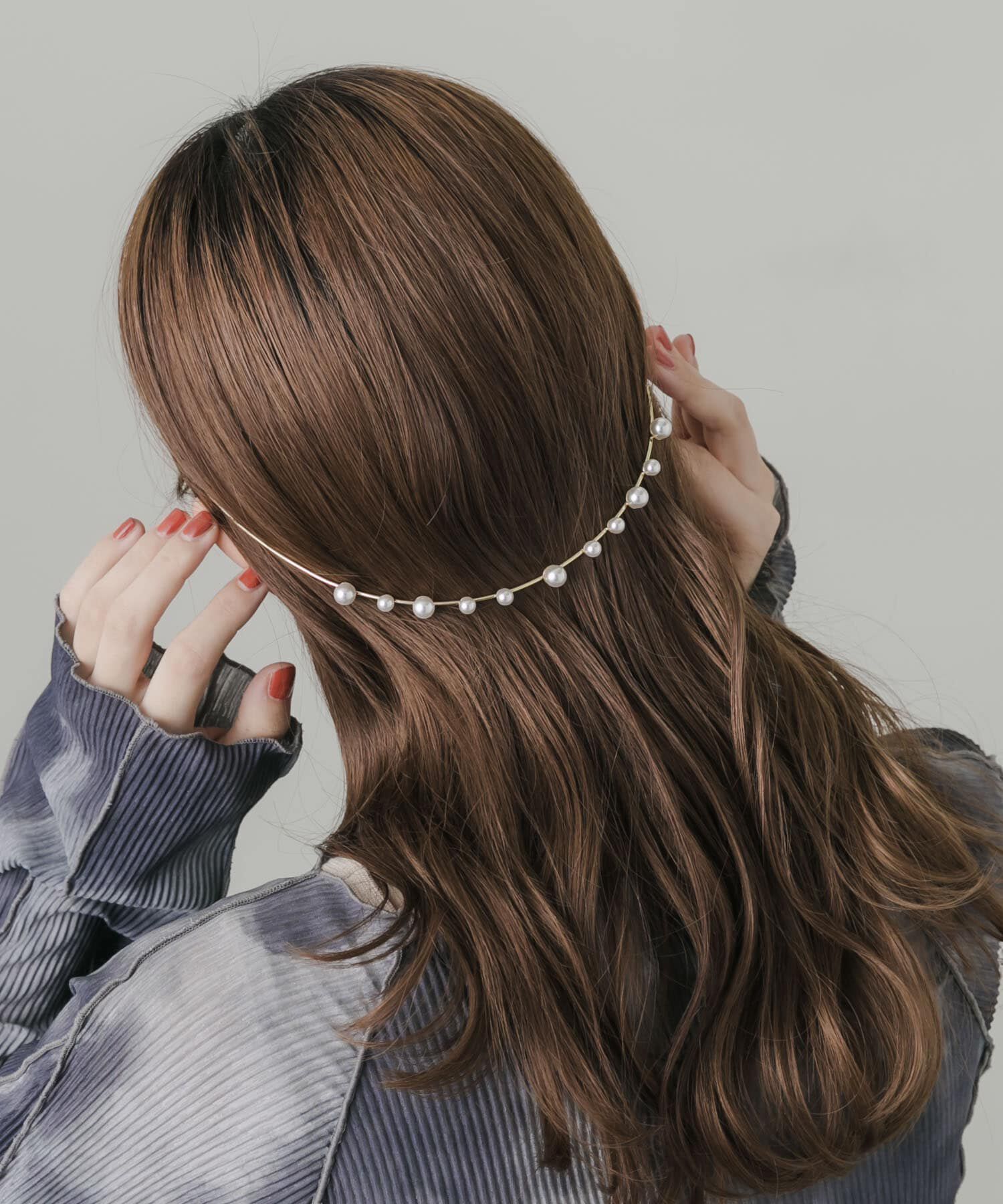 SMELLY「パールバックカチューシャ」|その他|ゴールド系その他