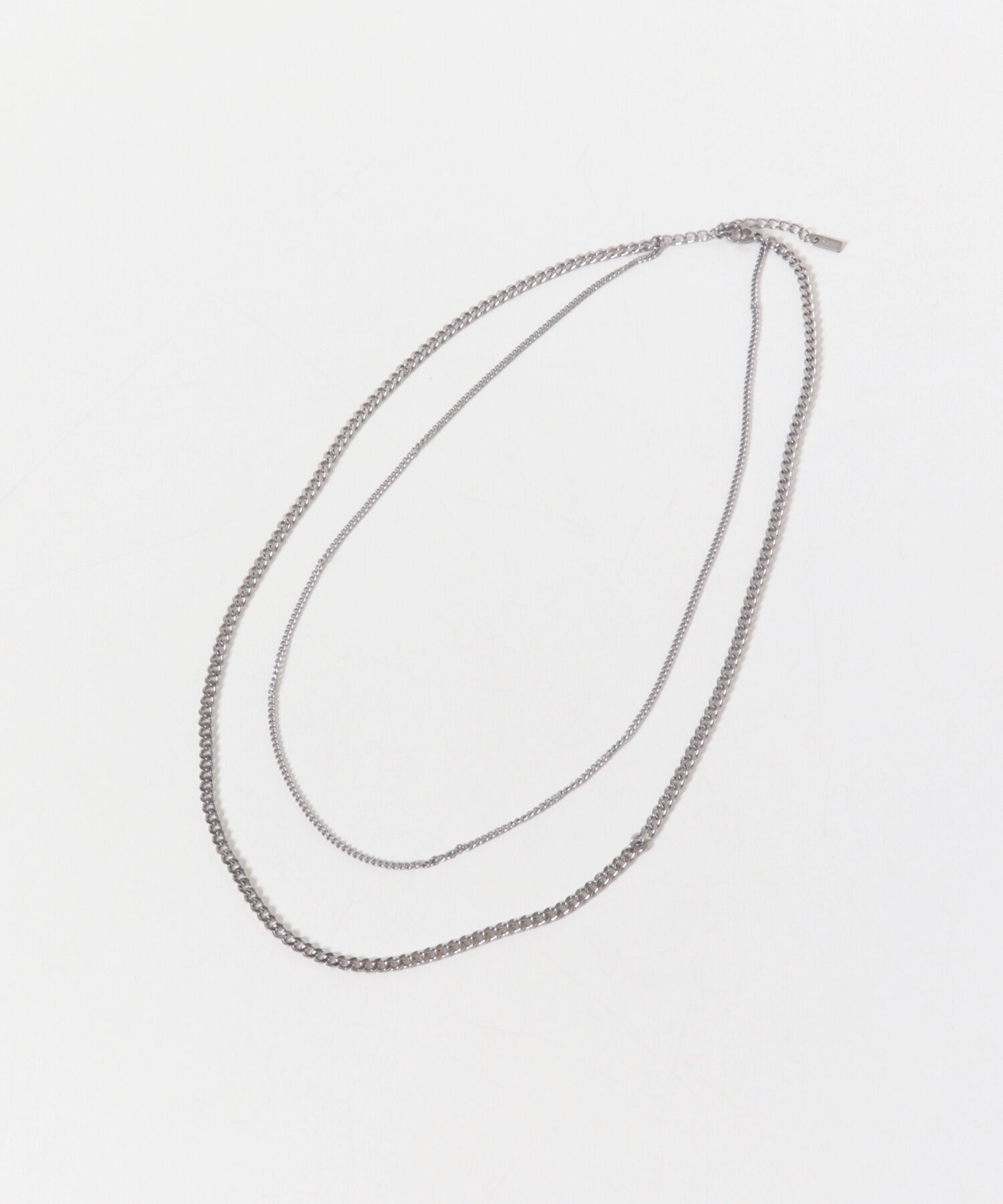 SMELLY「ステンレスダブルチェーンネックレス」|ネックレス|