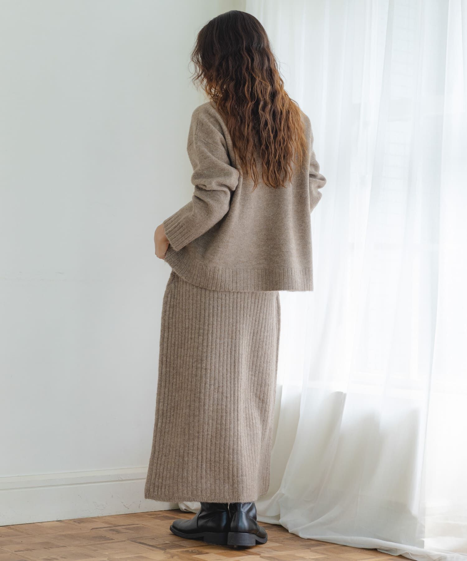 WEB限定』モックネックニット×スカートセットアップ（Sonny Label