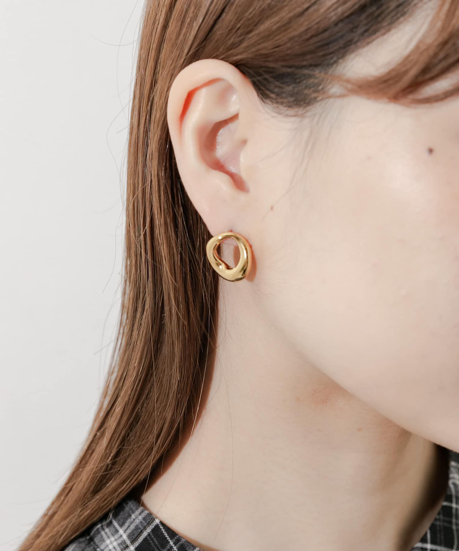 SMELLY「ステンレスニュアンスサークルピアス」|ピアス|