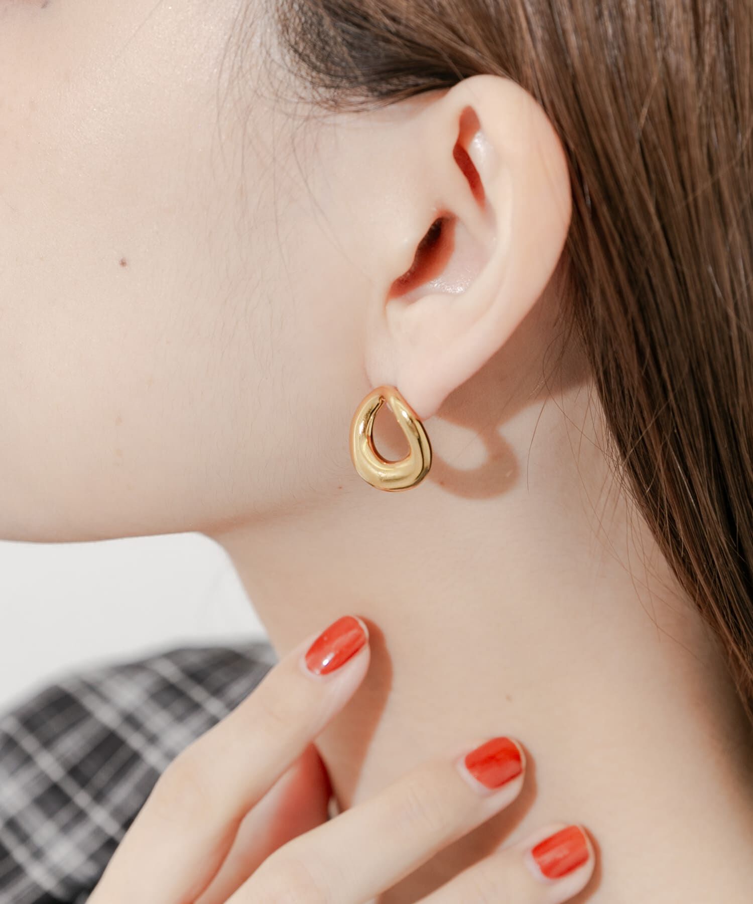 SMELLY「ステンレスニュアンスサークルピアス」|ピアス|