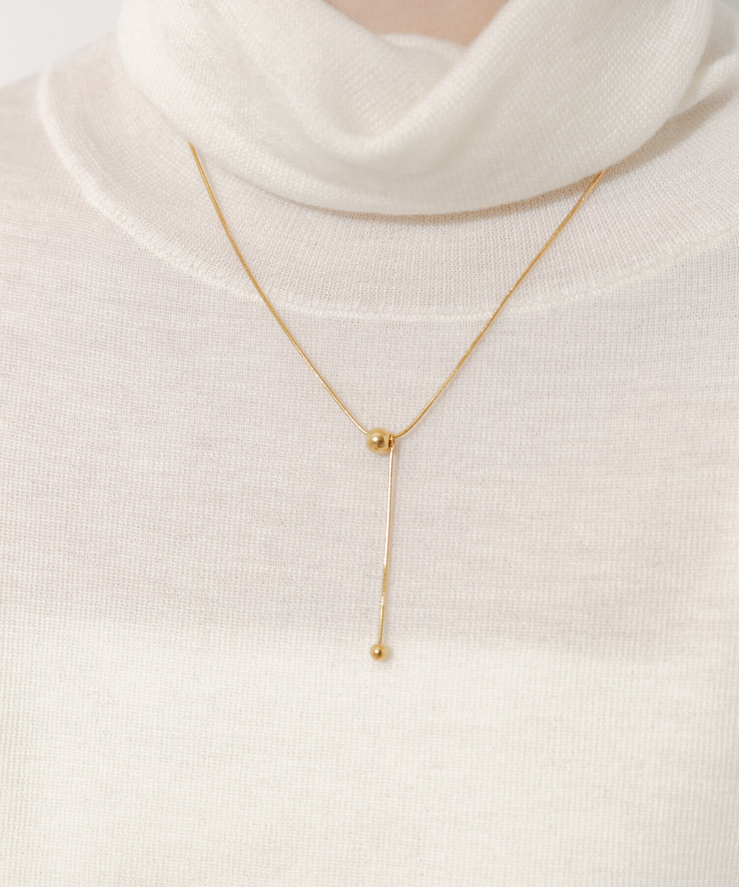 SMELLY「ステンレスボールトップYネックレス」|ネックレス|