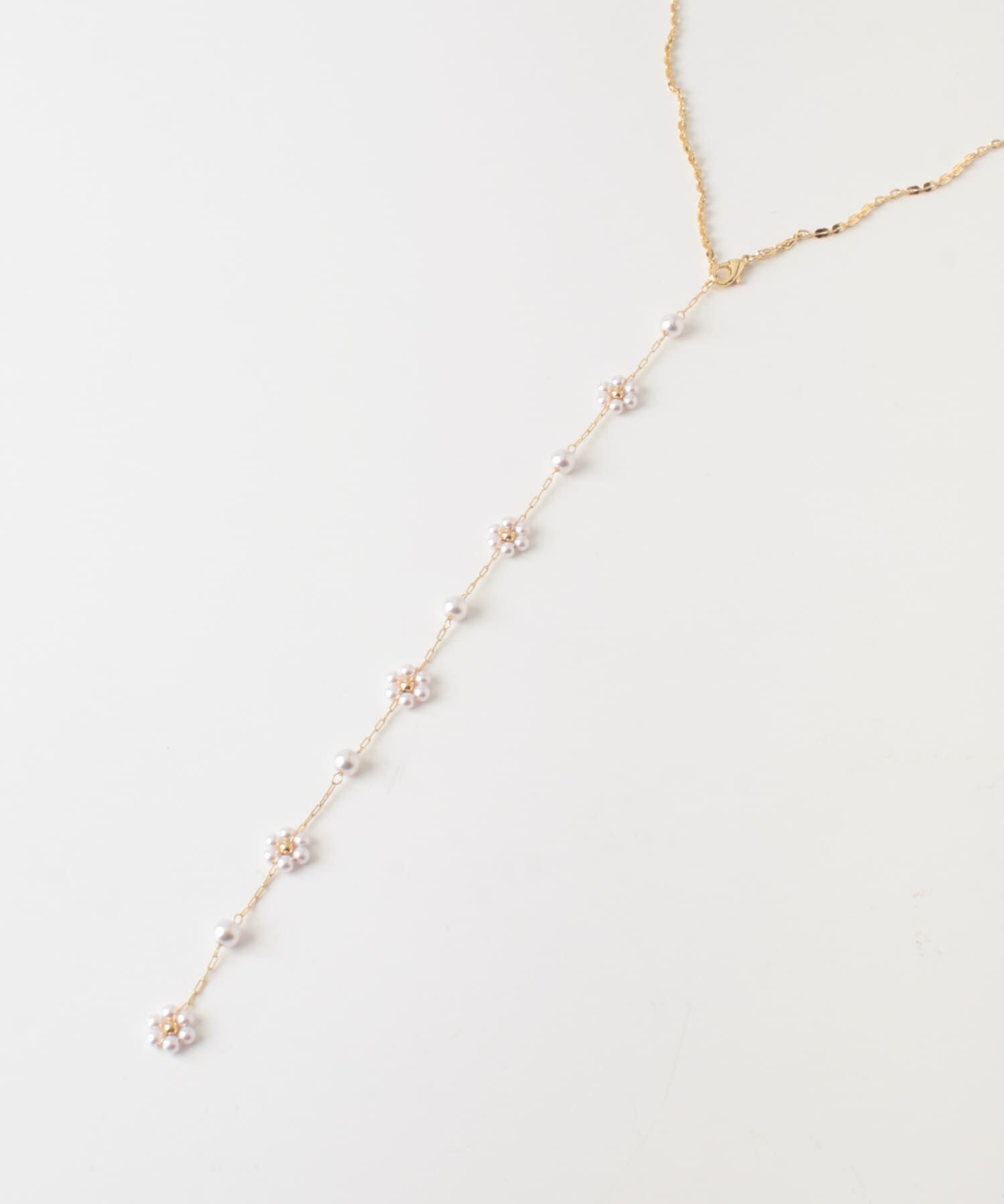 SMELLY「パールフラワーYネックレス」|ネックレス|