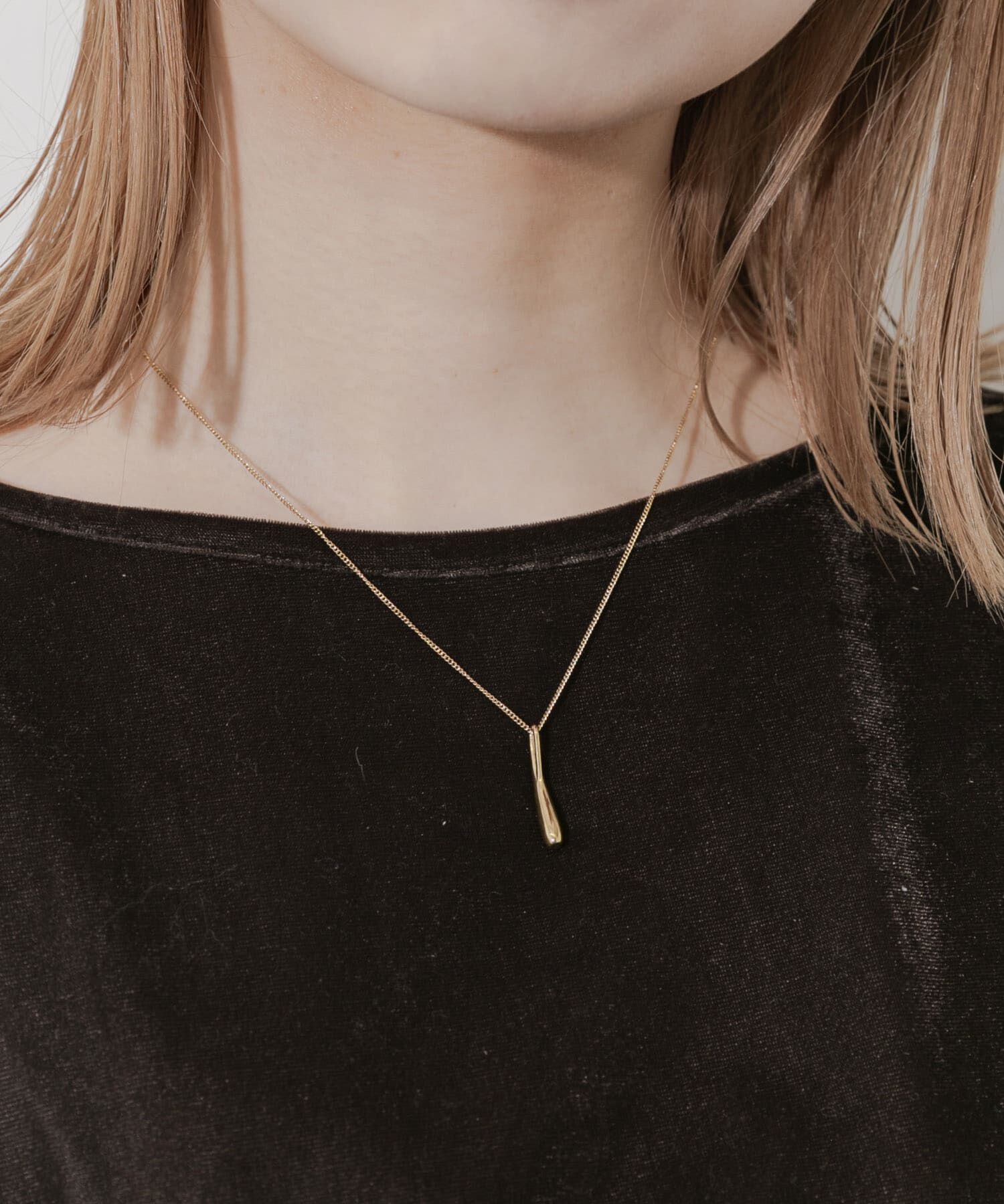 SMELLY「ステンレスニュアンスドロップトップネックレス」|ネックレス|