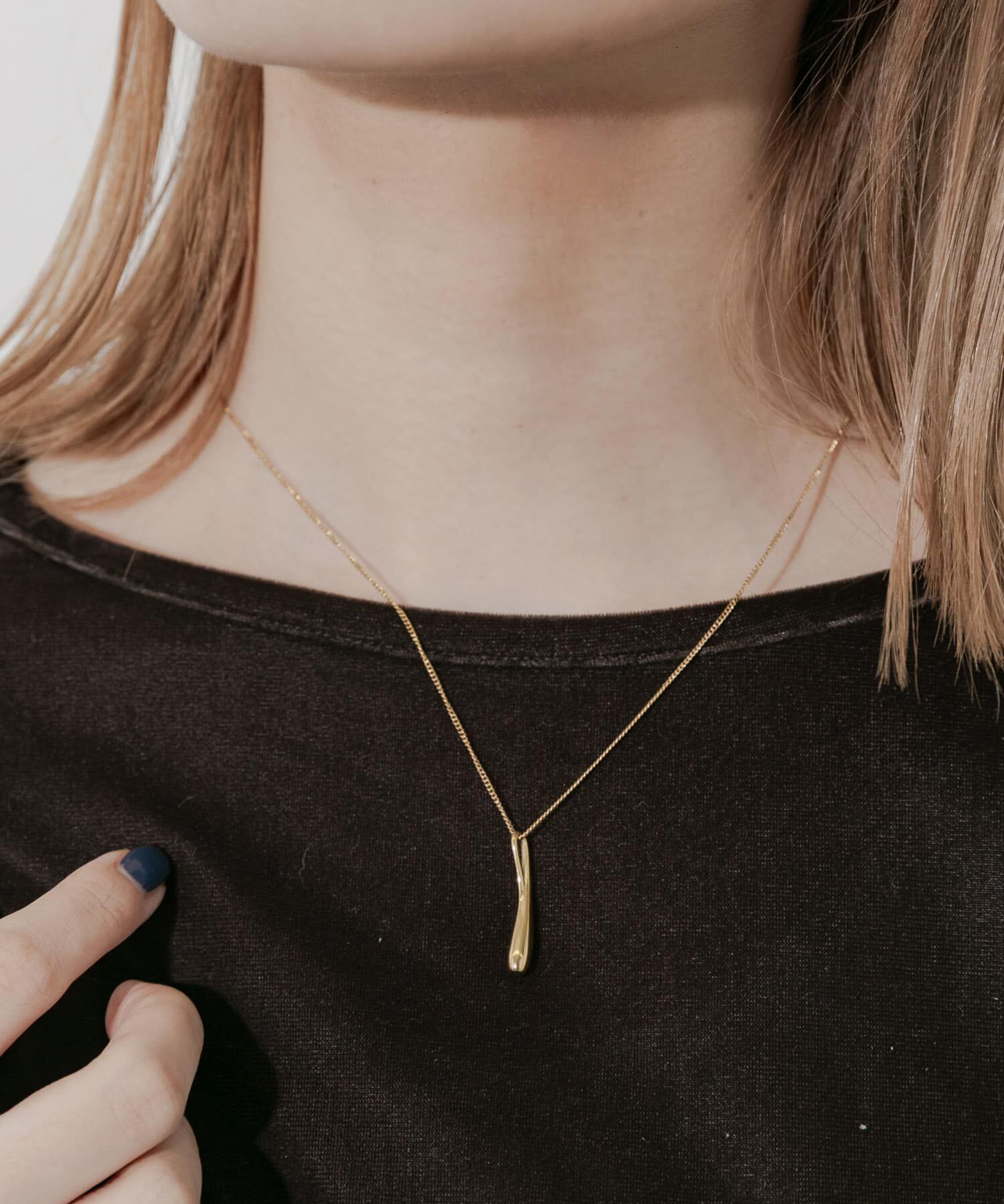 SMELLY「ステンレスニュアンスドロップトップネックレス」|ネックレス|