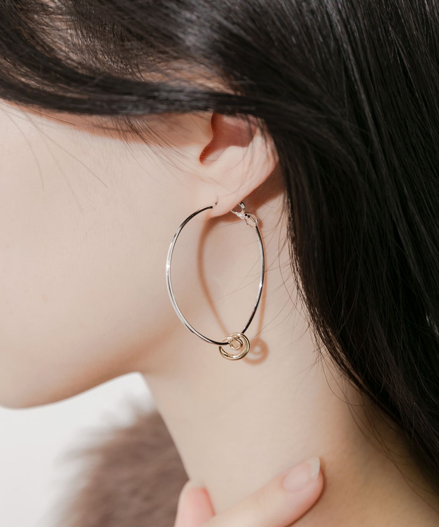 SMELLY「ニュアンスフープ2WAYピアス」|ピアス|