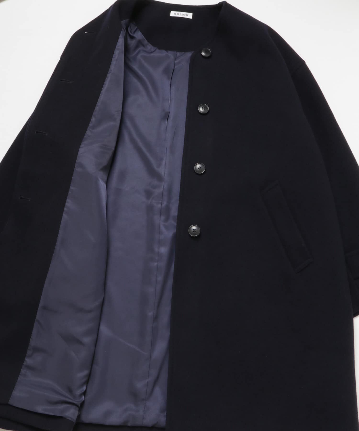 FORK&SPOON ウールノーカラーコート（URBAN RESEARCH DOORS）｜ルミネ