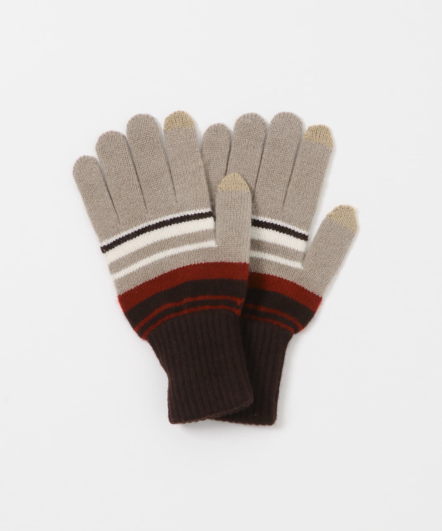 URBAN RESEARCH DOORS「ボーダーニットグローブ(スマホ対応)」|手袋|