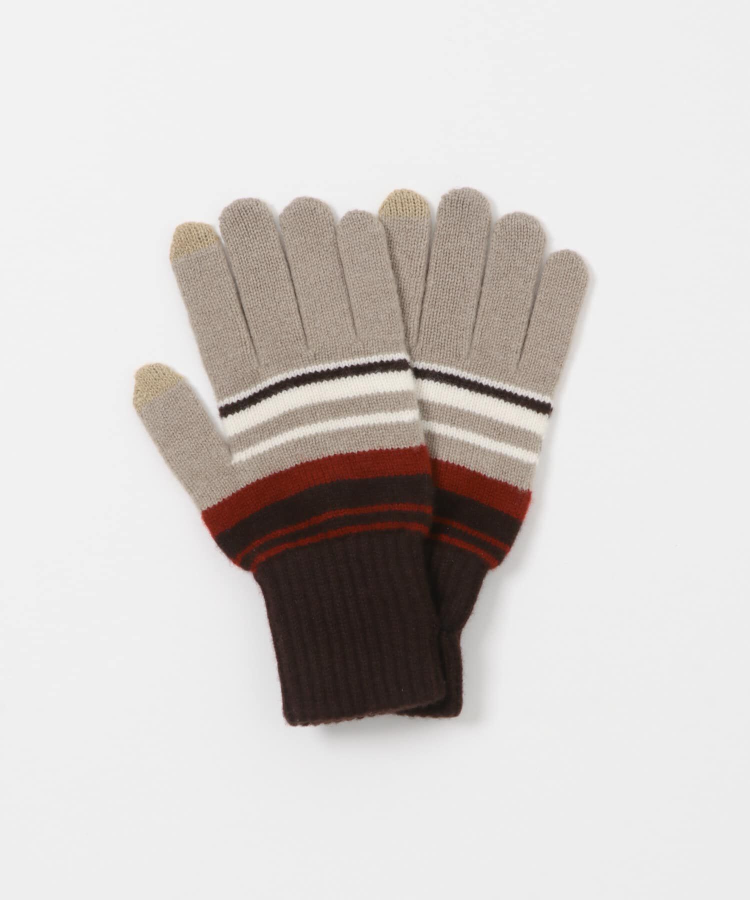 URBAN RESEARCH DOORS「ボーダーニットグローブ(スマホ対応)」|手袋|