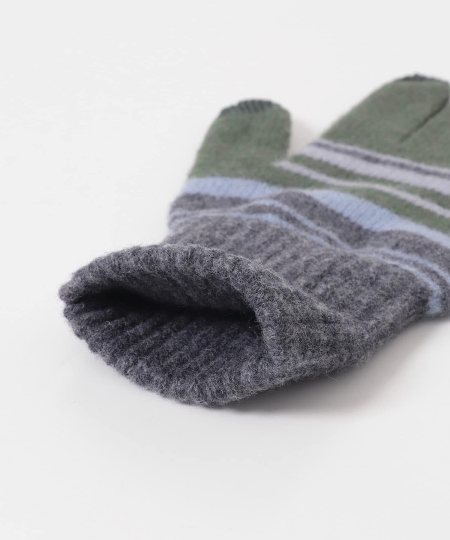 URBAN RESEARCH DOORS「ボーダーニットグローブ(スマホ対応)」|手袋|