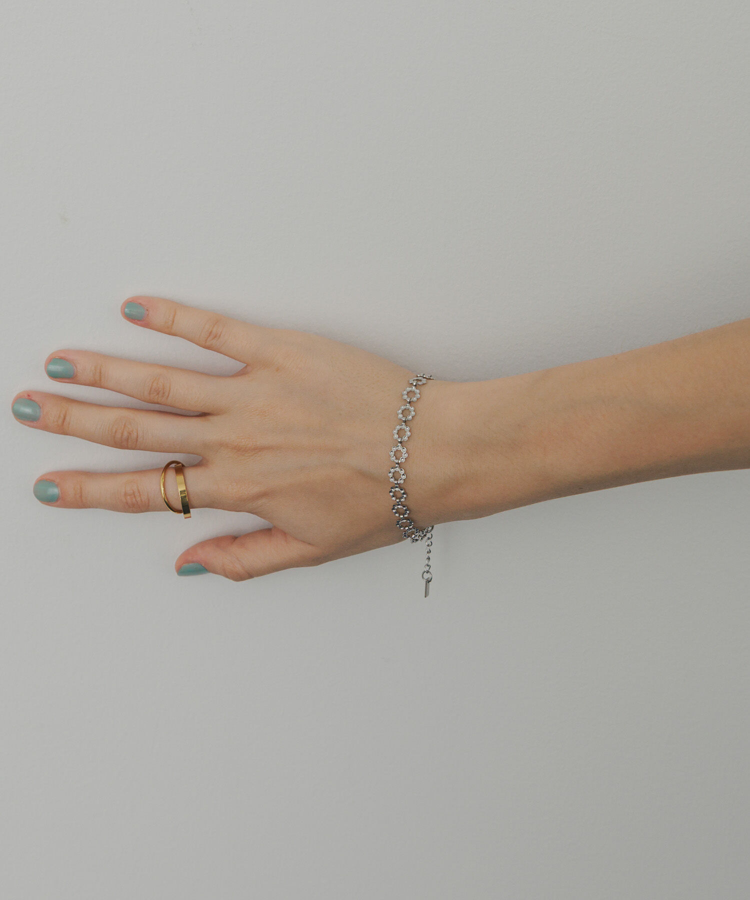 SMELLY「ステンレスフラワーチェーンブレスレット」|ブレスレット・バングル|